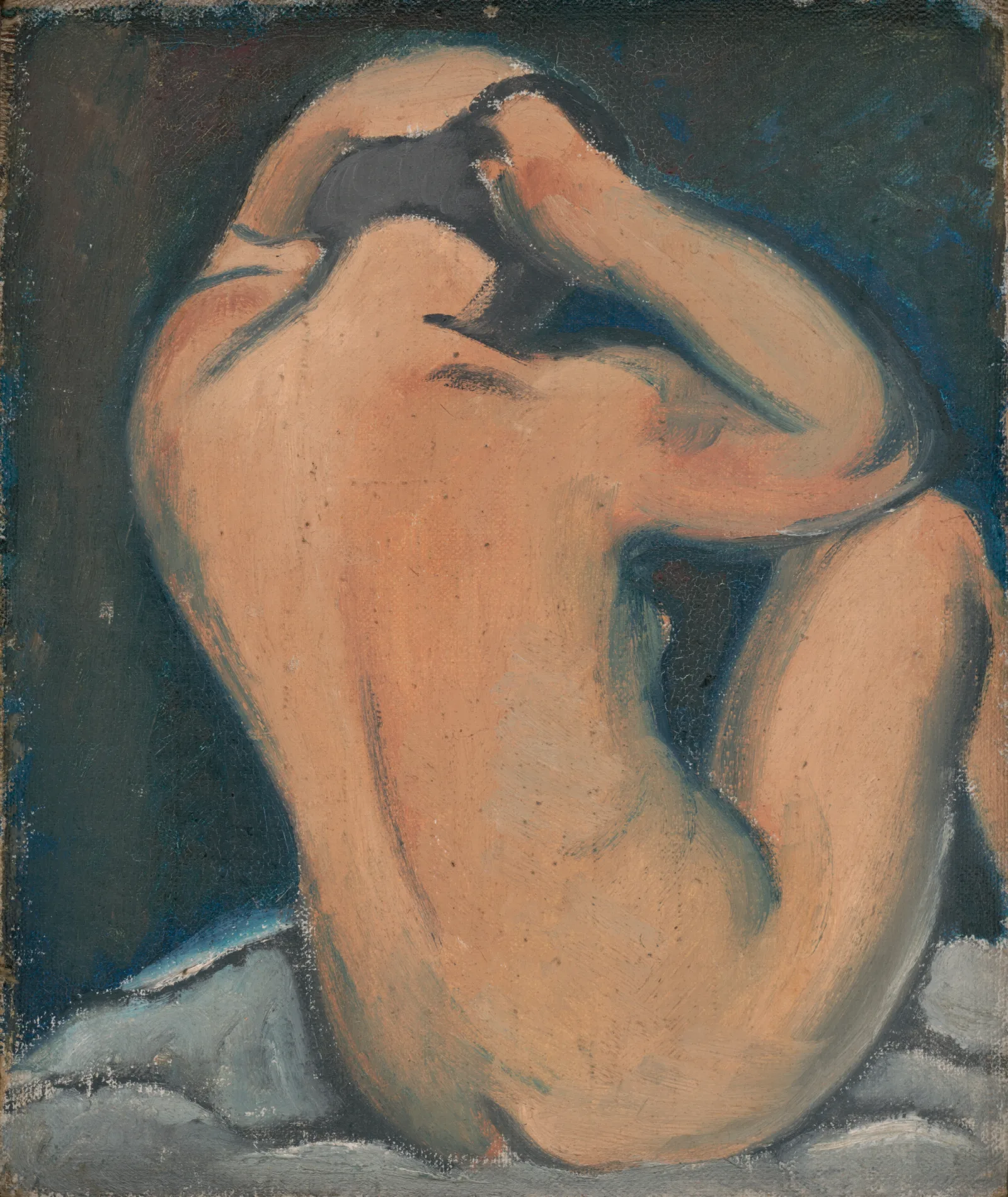 Study Of A Nude Wall Art by Mikuláš Galanda - Canvas Print