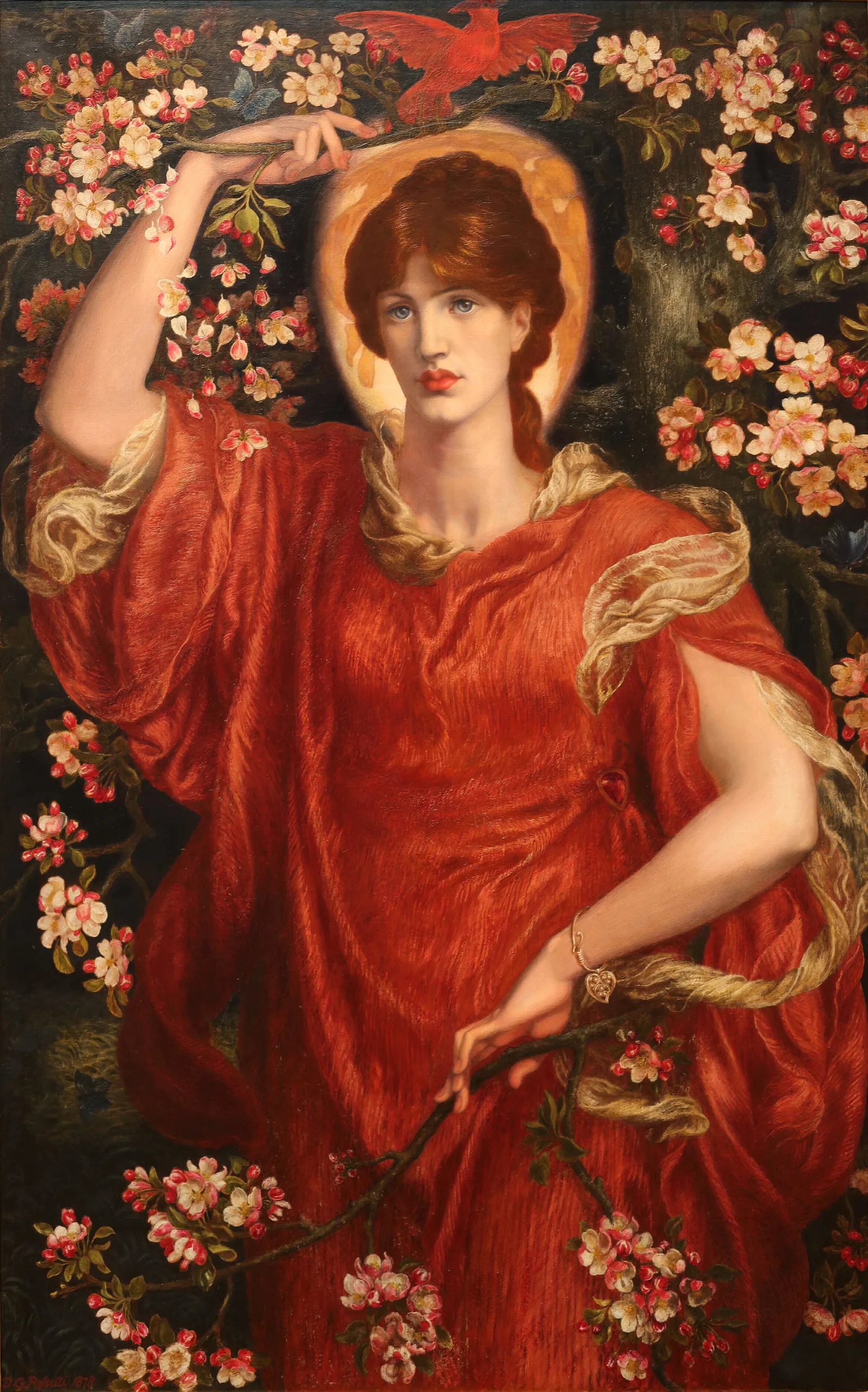 A Vision Of Fiammetta Wall Art by Dante Gabriel Rossetti - Canvas Print
