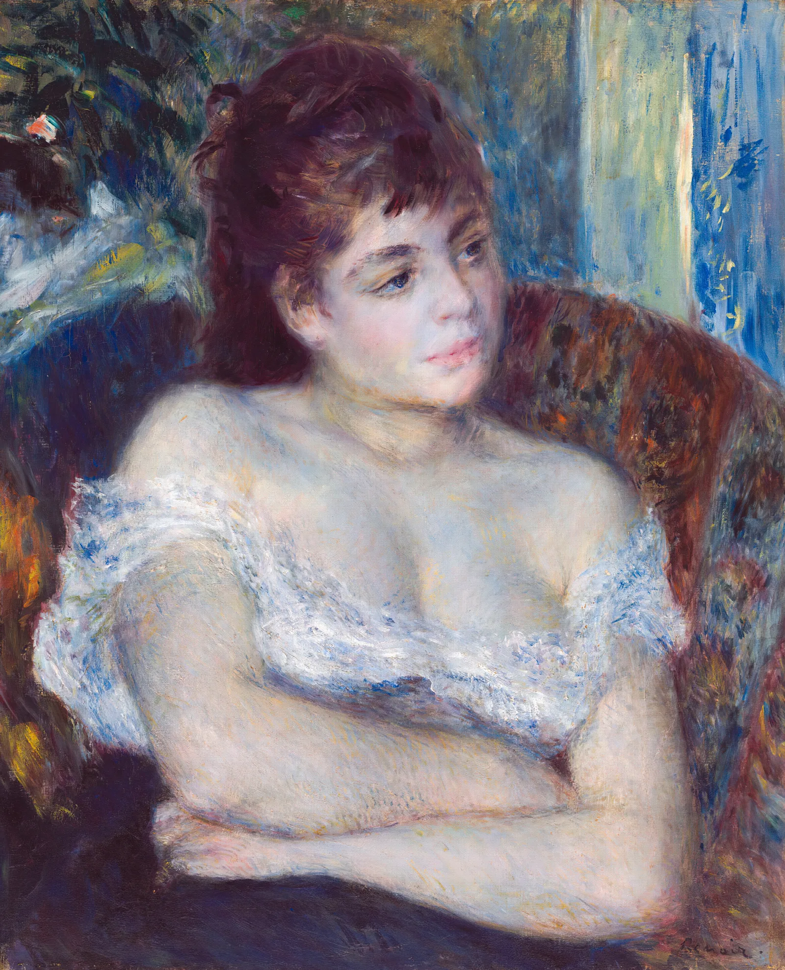 Woman In An Armchair Wall Art by Pierre-Auguste Renoir - Canvas Print