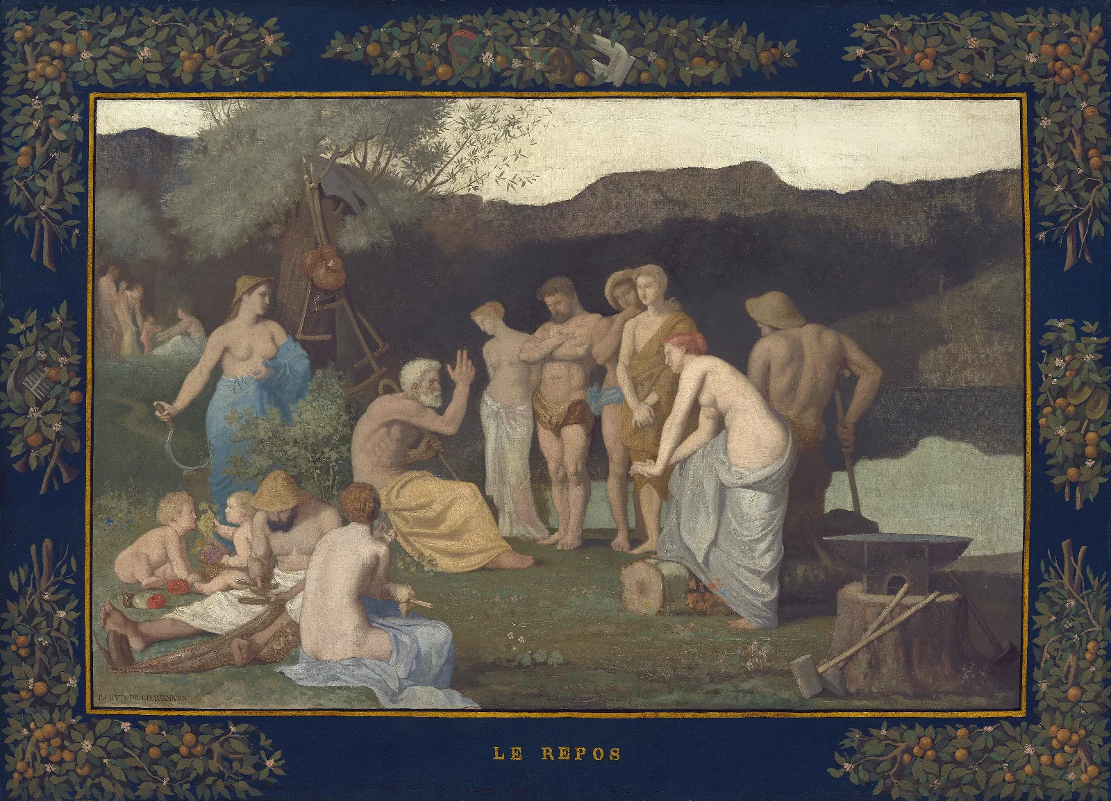 Rest Wall Art by Pierre Puvis de Chavannes - Canvas Print