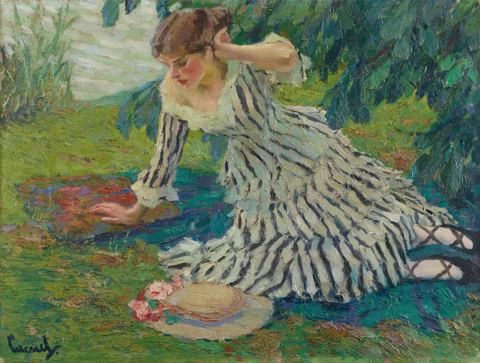 After The Siesta Wall Art by Edward Cucuel - Canvas Print