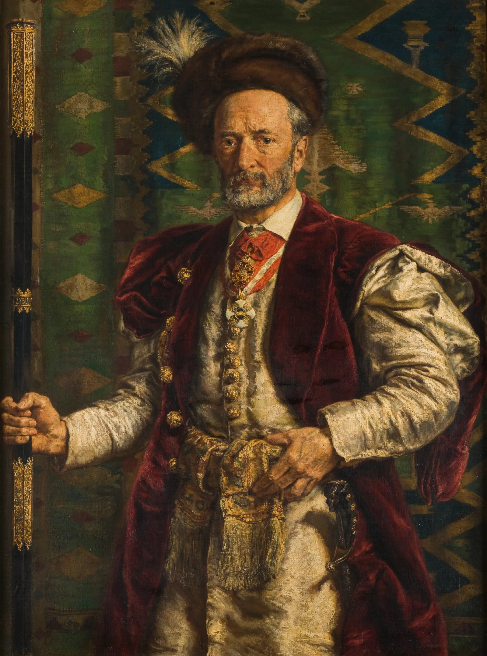Portrait Of Mikolaj Zyblikiewicz Wall Art by Jan Matejko - Canvas Print