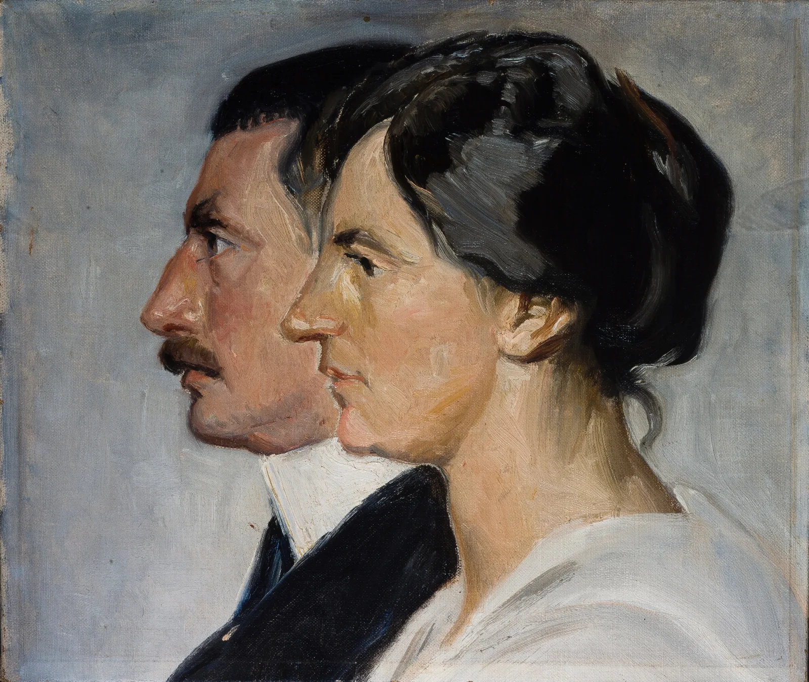 King Christian X And Queen Alexandrine Of Denmark Wall Art by Michael Ancher - Canvas Print