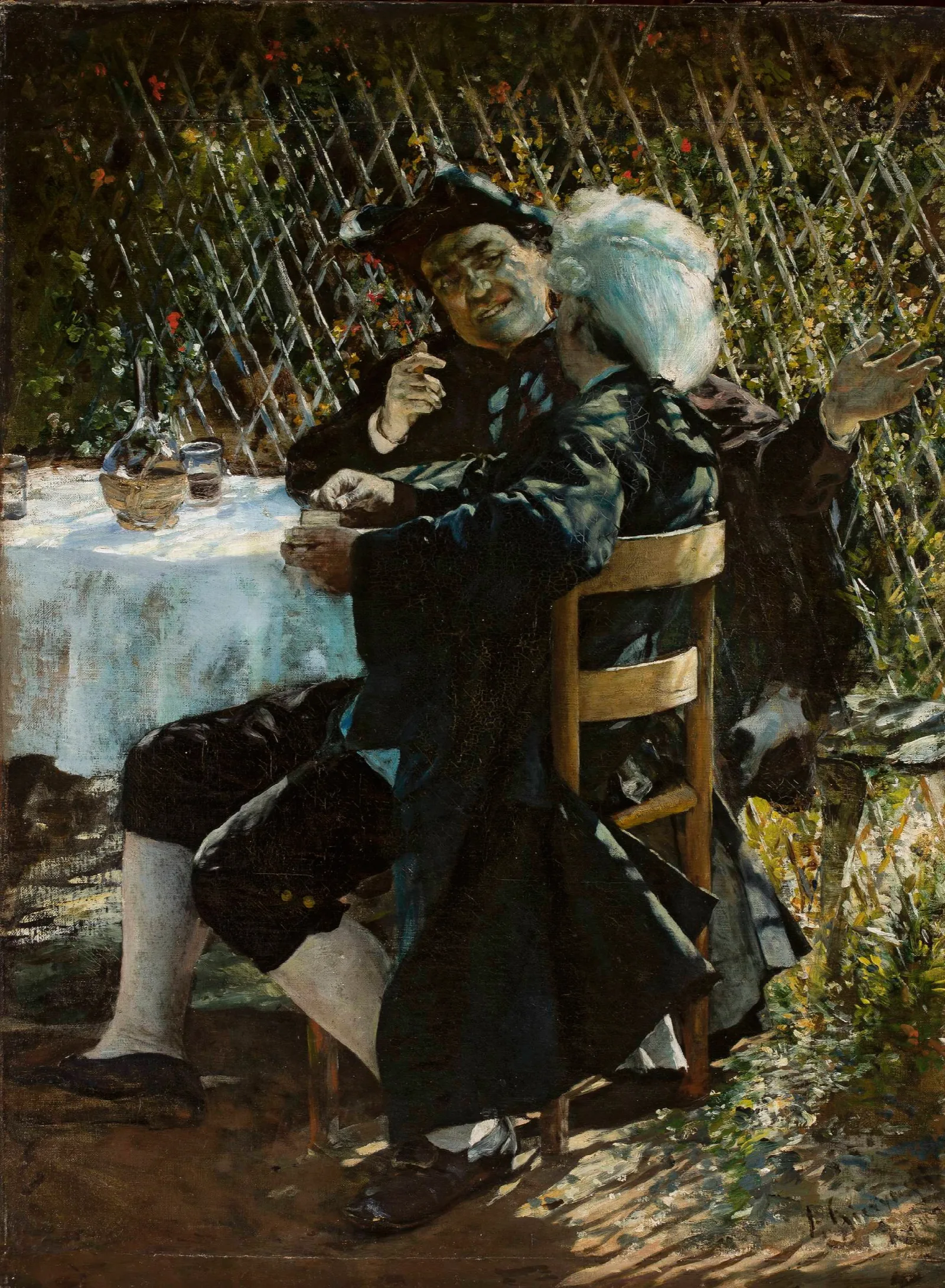 Priest In Conversation With A Man In A Frock Coat Wall Art by Aleksander Gierymski - Canvas Print