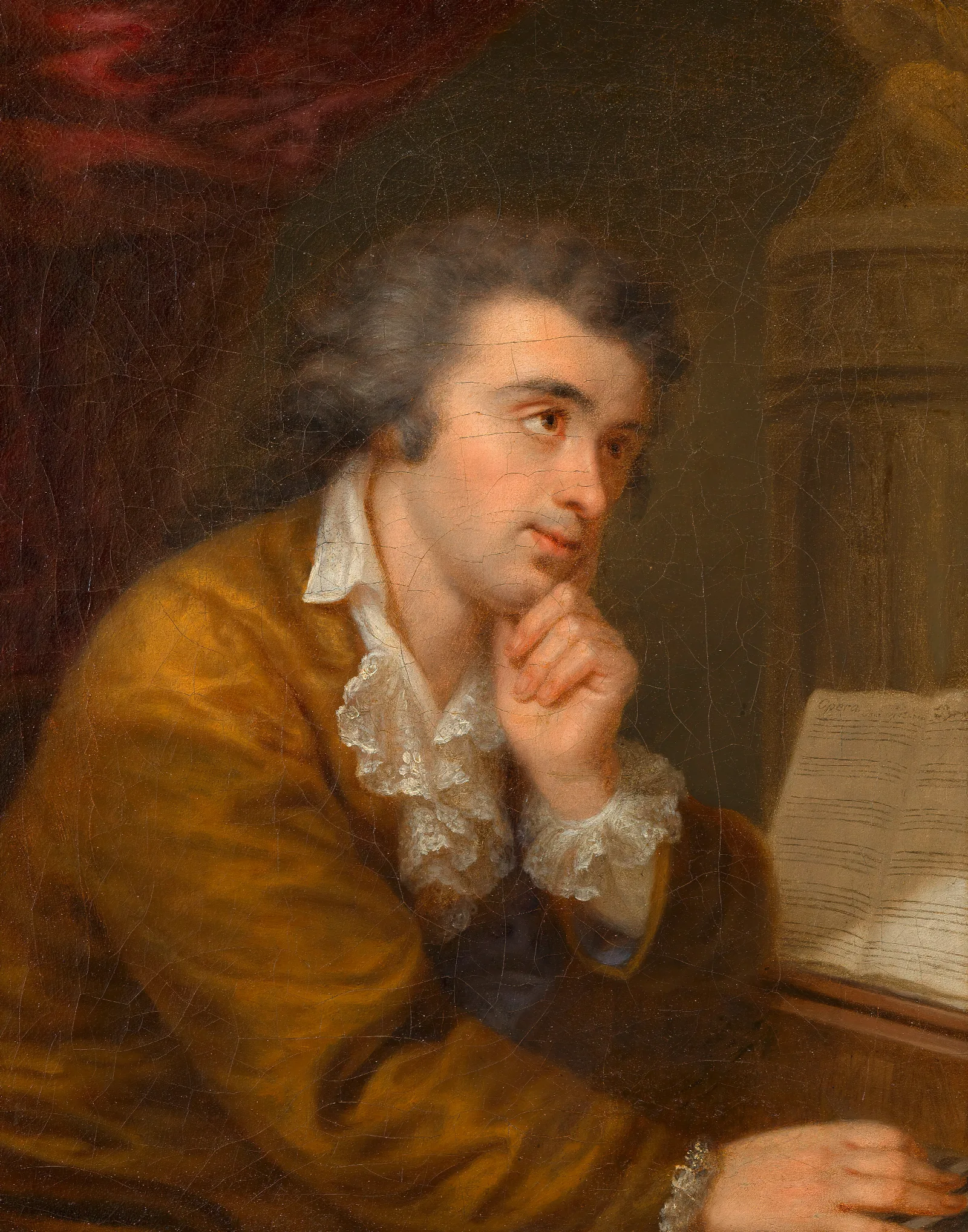 Josef Wolfl Komponist Und Pianist Wall Art by Johann Baptist von Lampi the Elder - Canvas Print