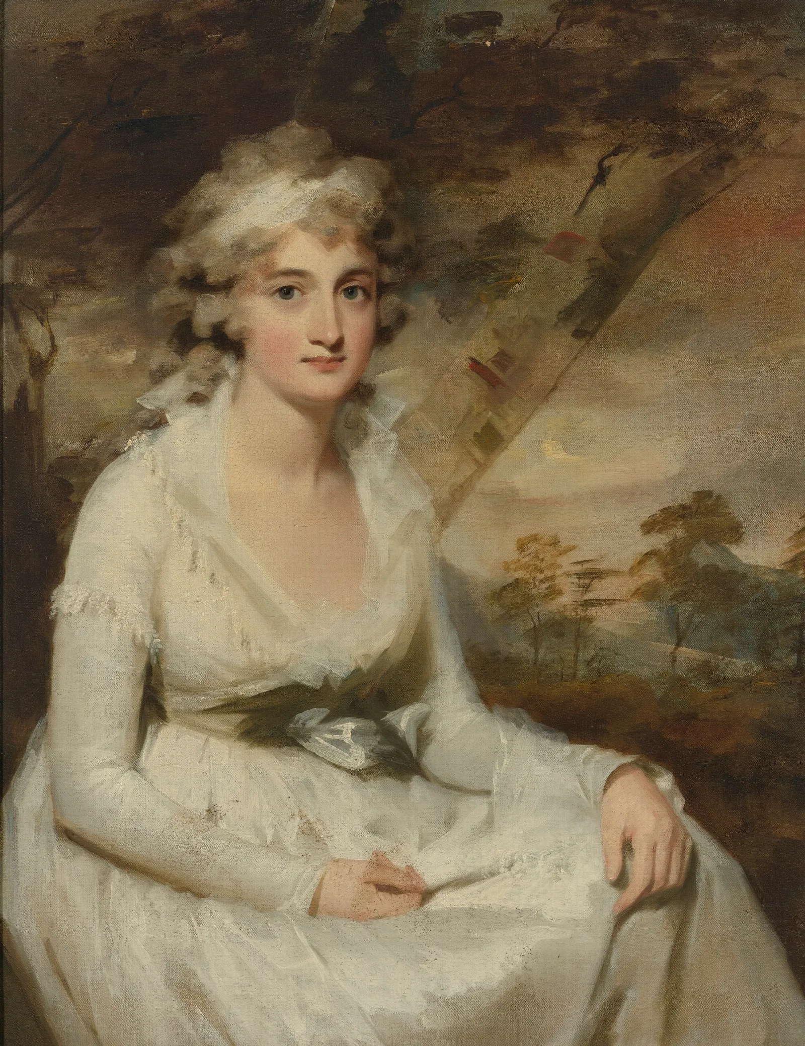 Portrait Of Mrs Campbell Wall Art by Sir Henry Raeburn - Canvas Print