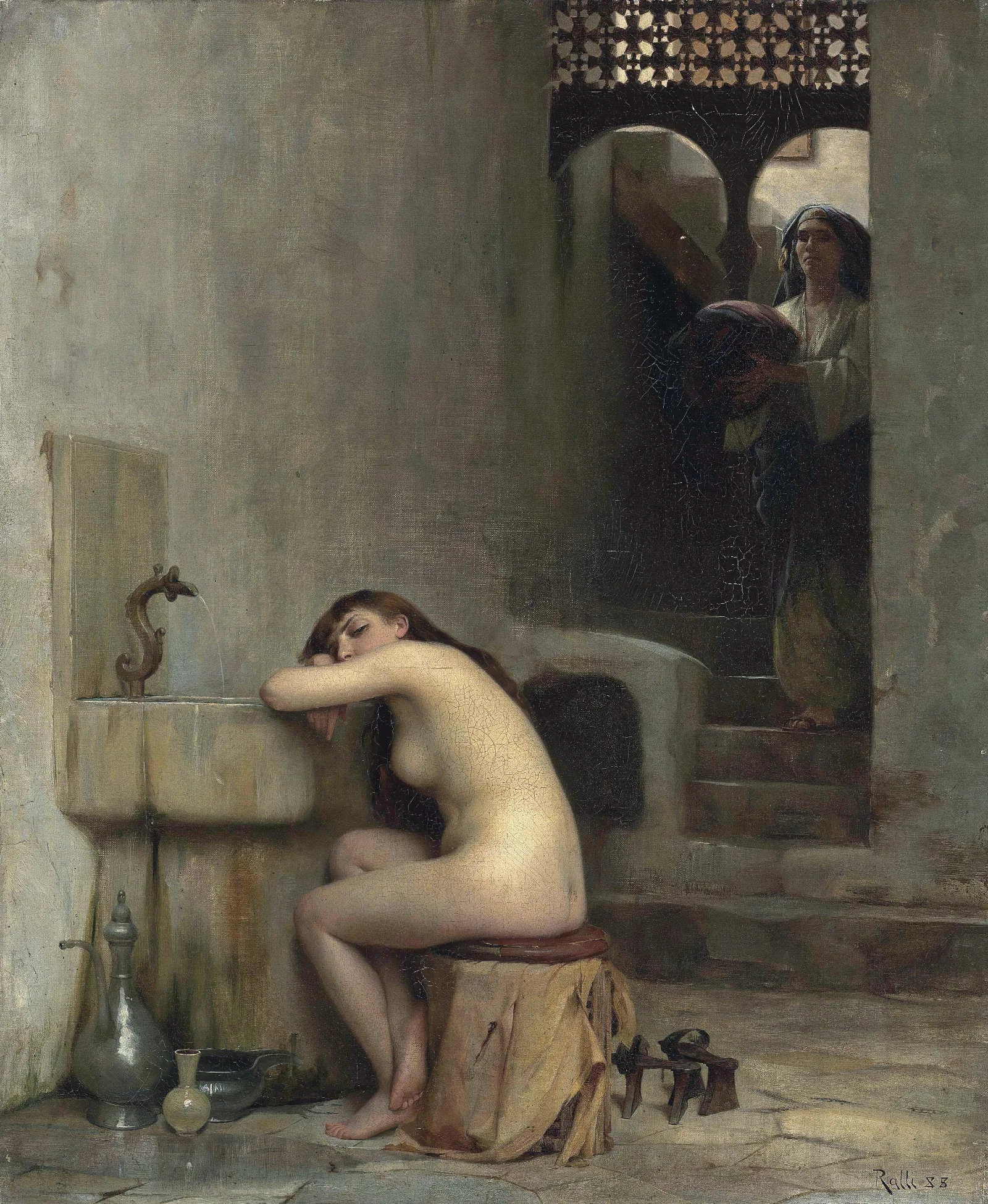 Repos Au Bain Wall Art by Theodoros Ralli - Canvas Print