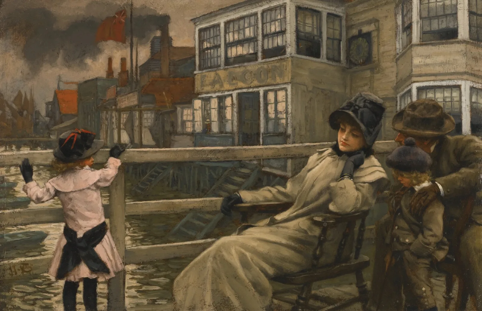 Waiting For The Ferry 2 Wall Art by James Tissot - Canvas Print