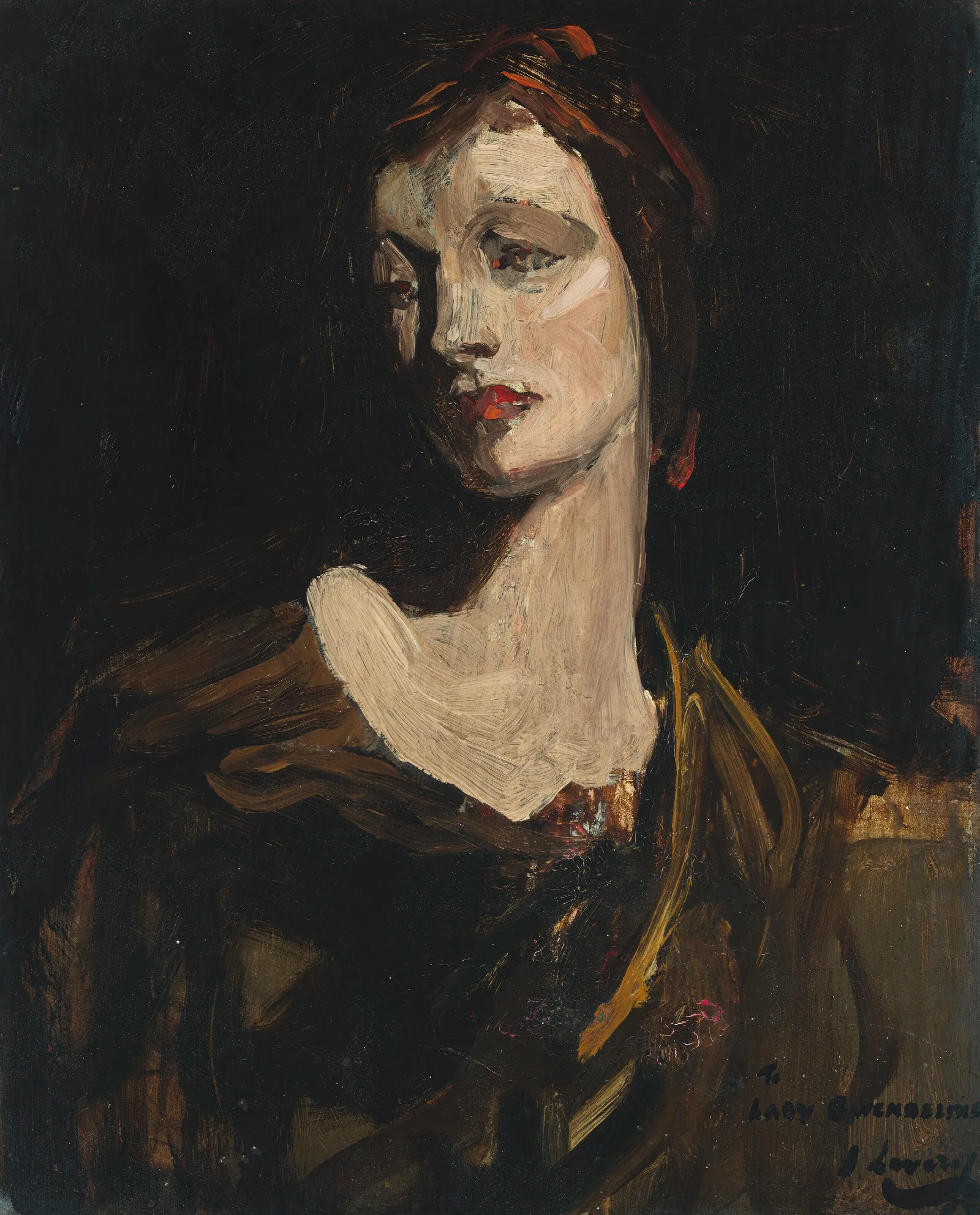 Lady Gwendeline Spencer Churchill Wall Art by Sir John Lavery - Canvas Print