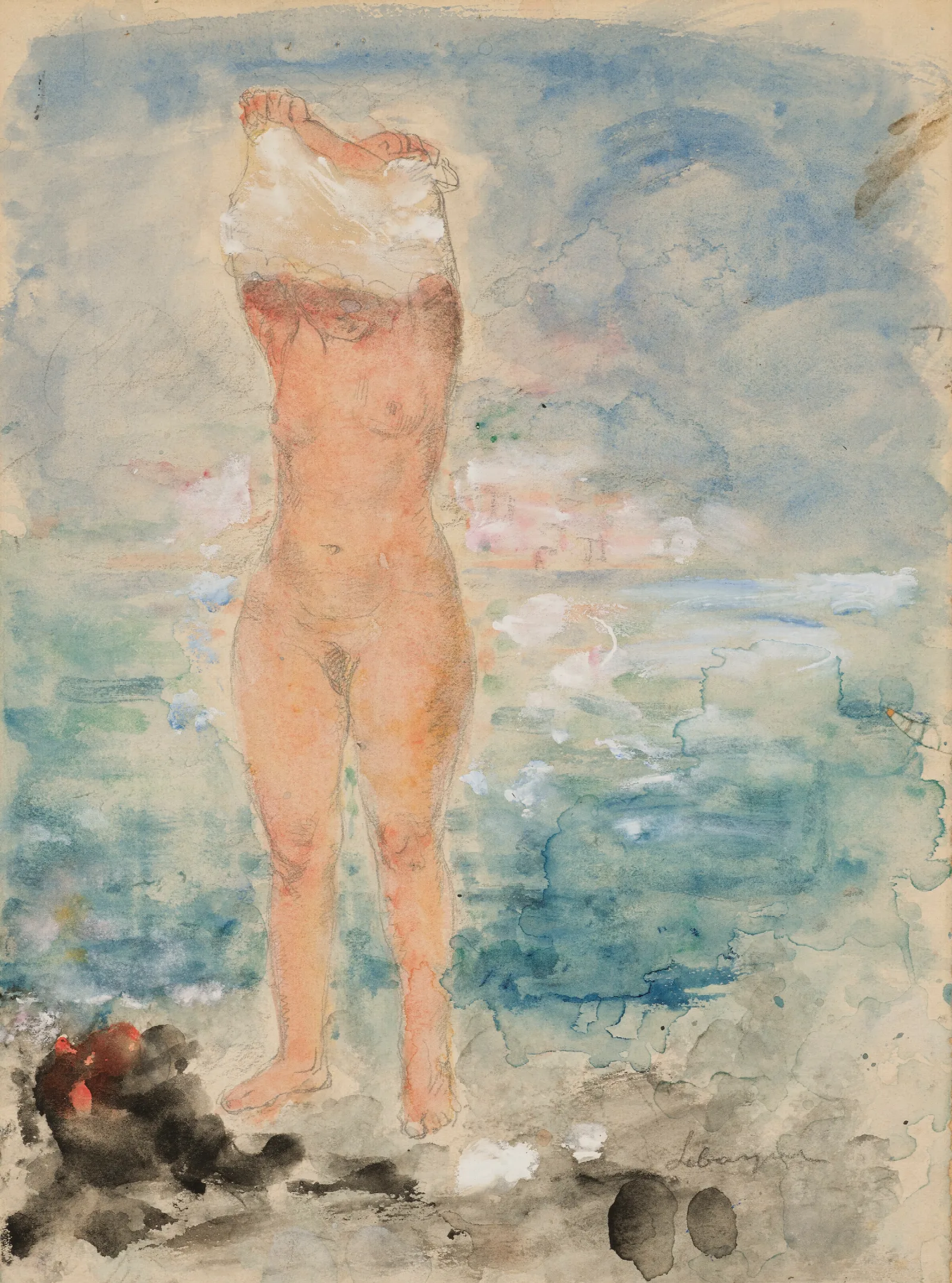 Baigneuse 3 Wall Art by Henri Lebasque - Canvas Print