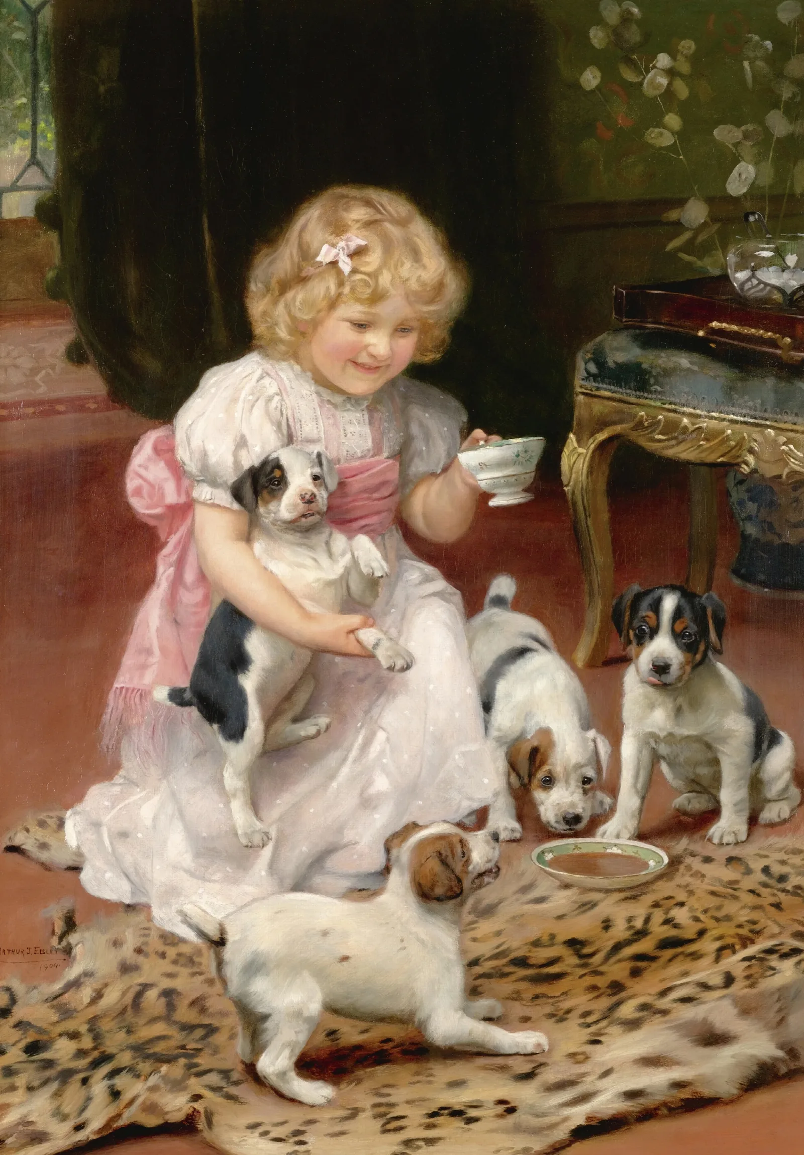 Too Hot Wall Art by Arthur John Elsley - Canvas Print