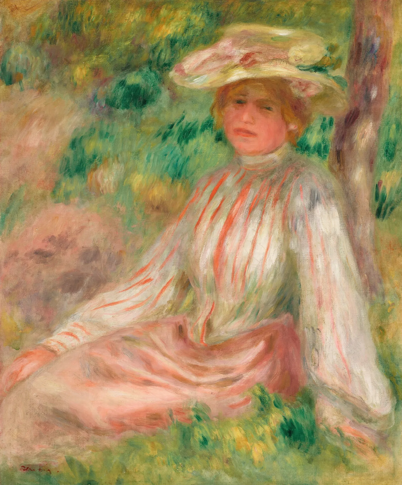 Femme Au Jardin 4 Wall Art by Pierre-Auguste Renoir - Canvas Print
