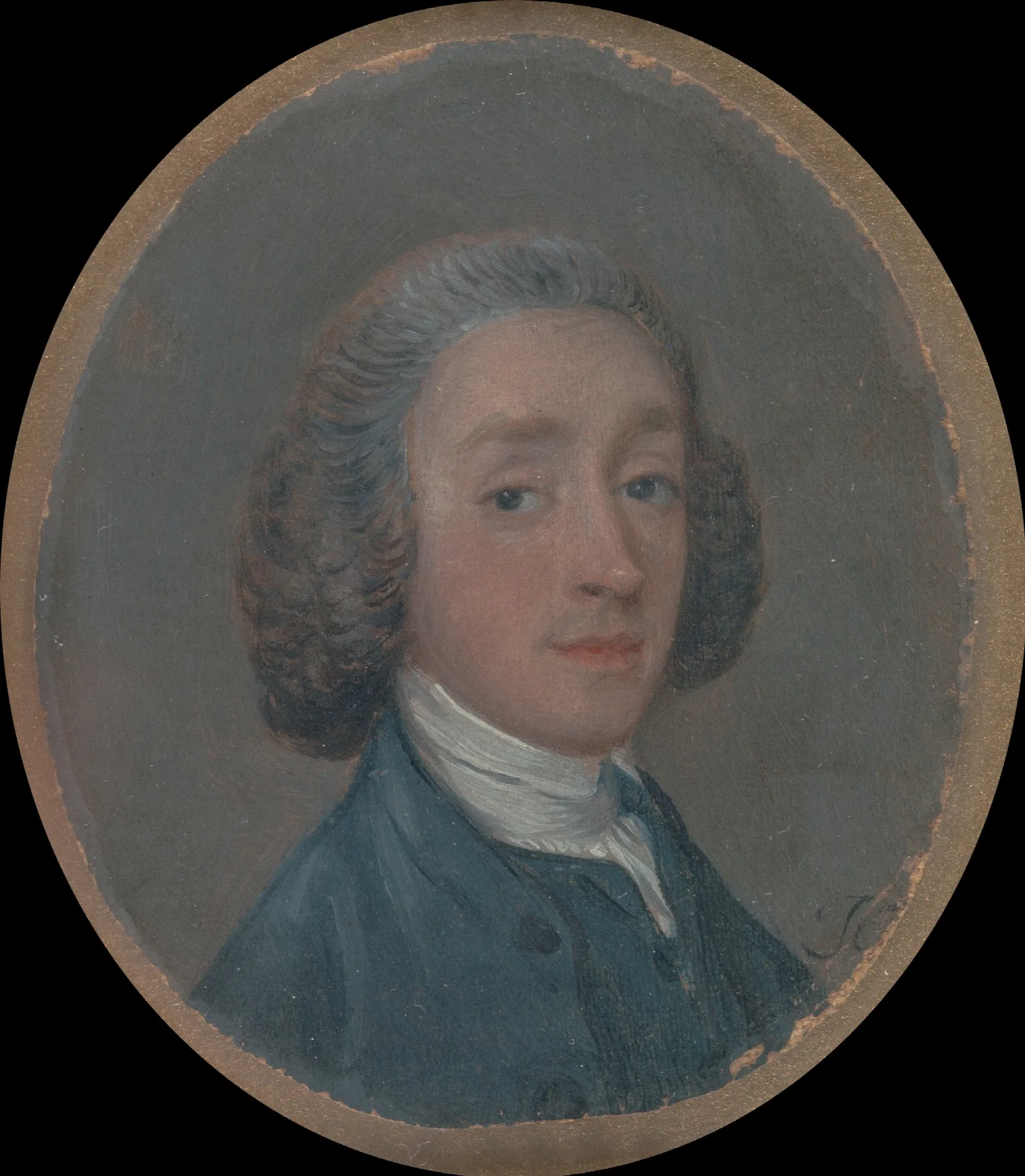 Portrait Of A Young Man With Powdered Hair Wall Art by Thomas Gainsborough - Canvas Print