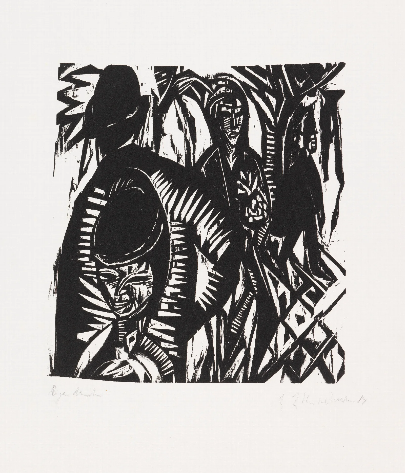 Strasenszene Nach Dem Regen Wall Art by Ernst Ludwig Kirchner - Canvas Print