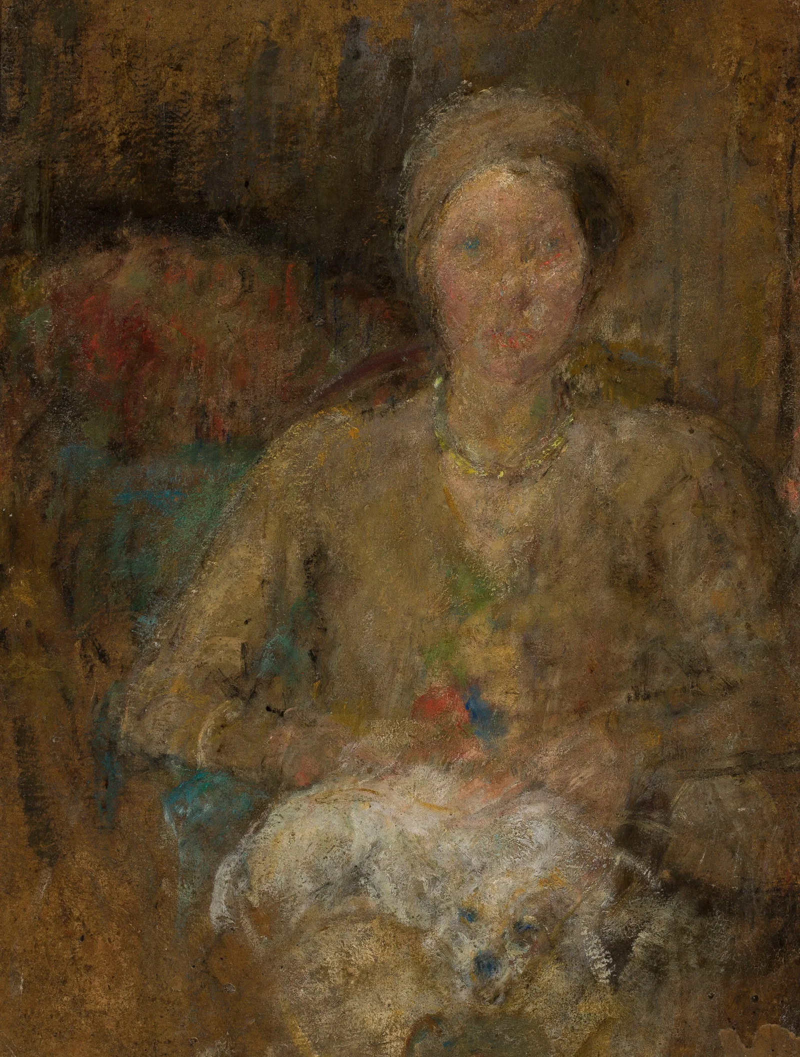 Portrait Of Zofia Kulaszynska Wall Art by Olga Boznanska - Canvas Print