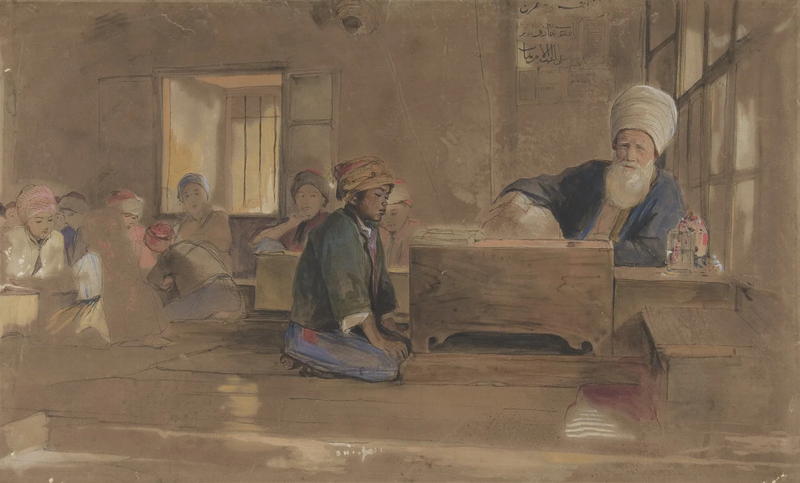Arab School Wall Art by John Frederick Lewis - Canvas Print