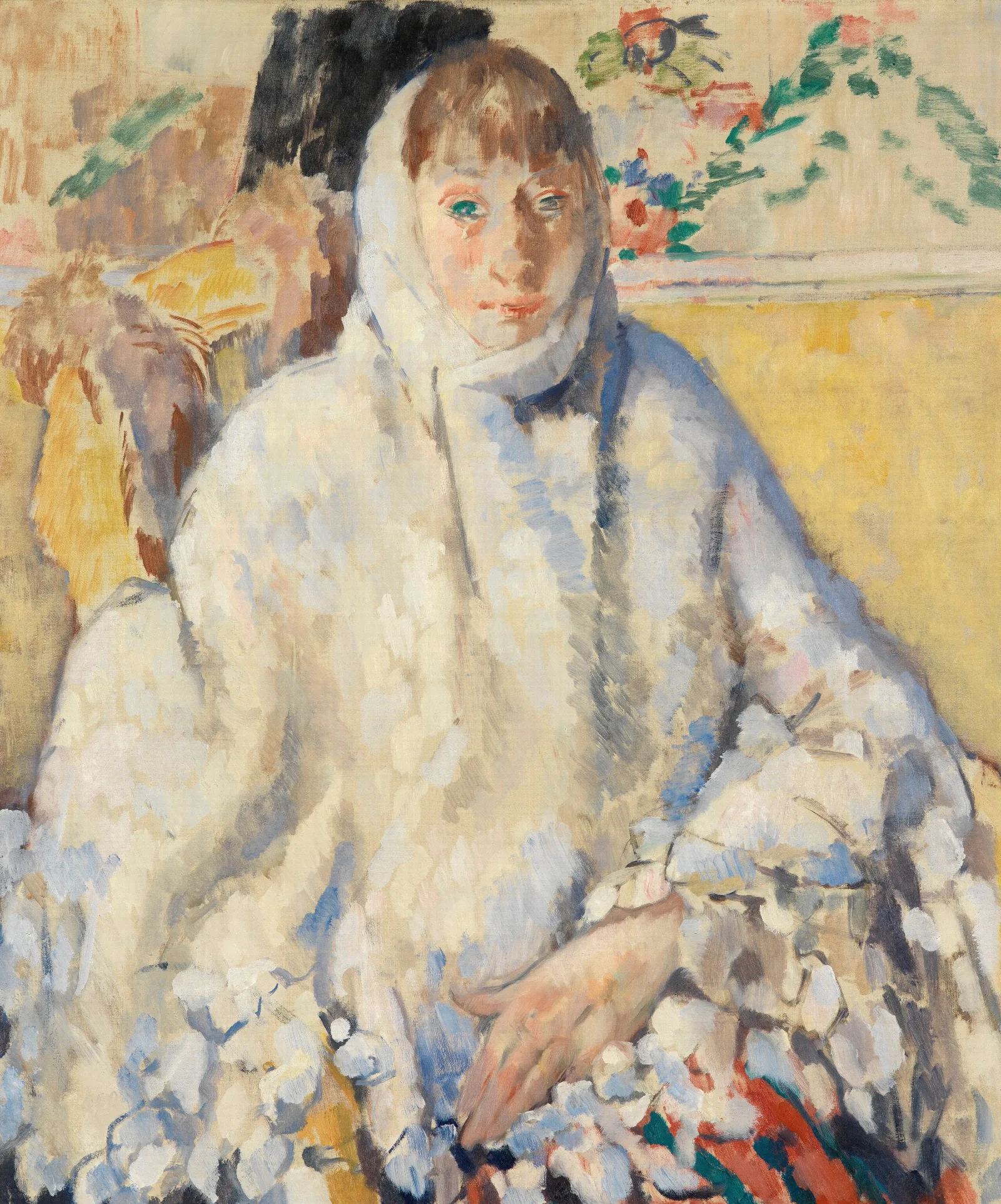 The Sick Woman With The White Shawl Wall Art by Rik Wouters - Canvas Print