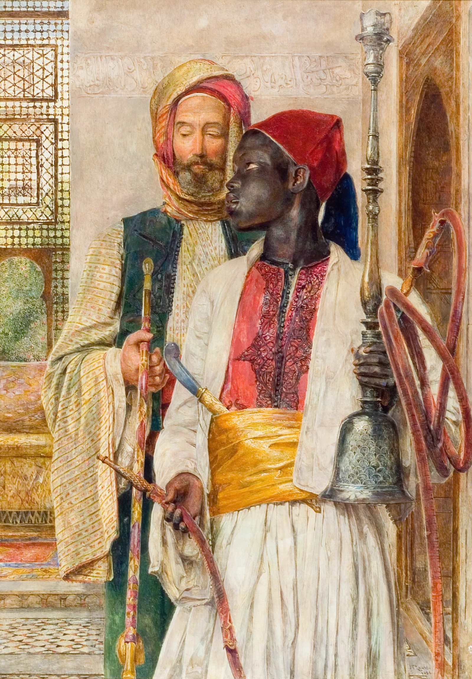 The Pipe Bearer Wall Art by John Frederick Lewis - Canvas Print