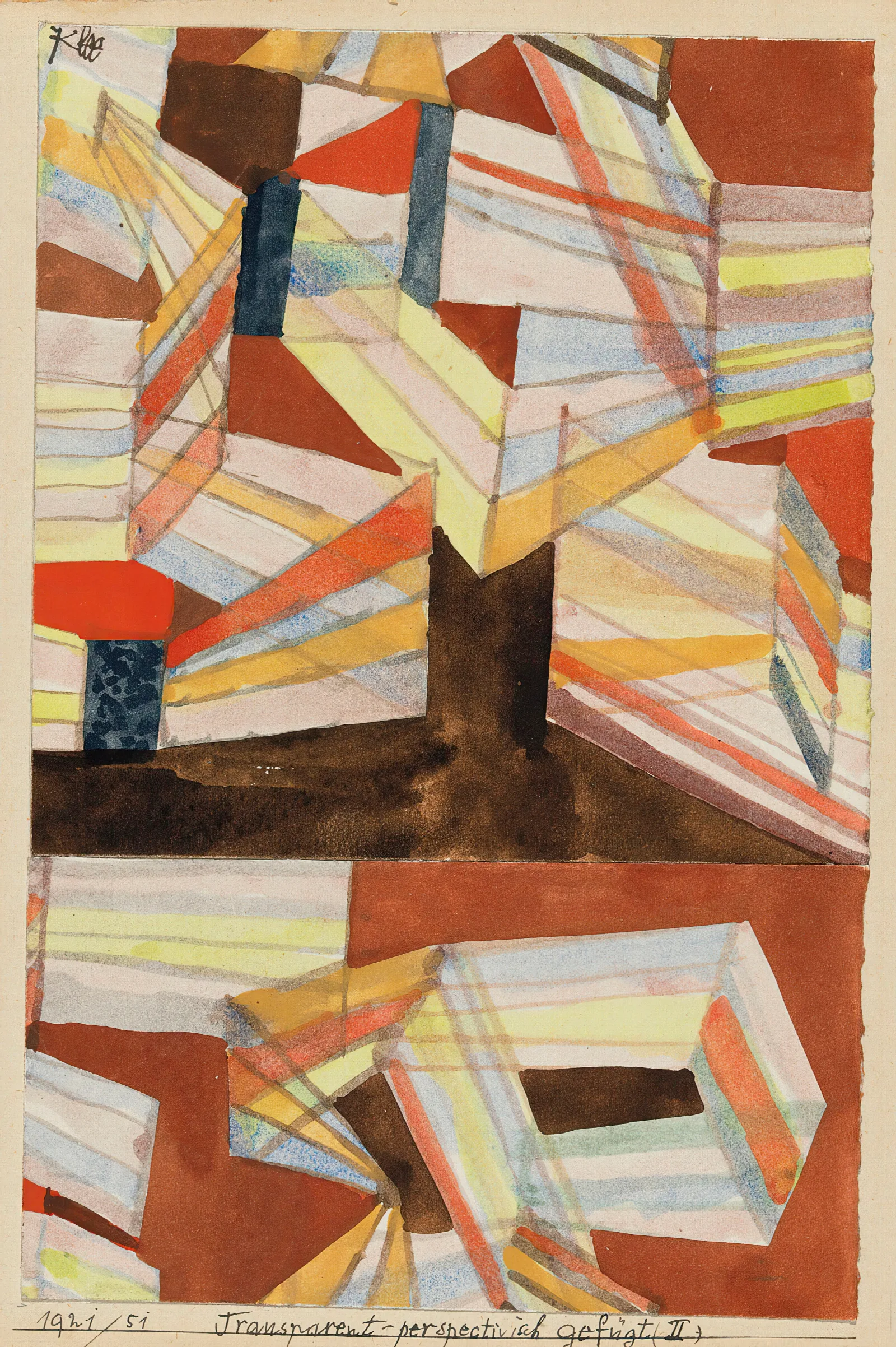 Transparent Perspectivisch Gefugt Ii Wall Art by Paul Klee - Canvas Print