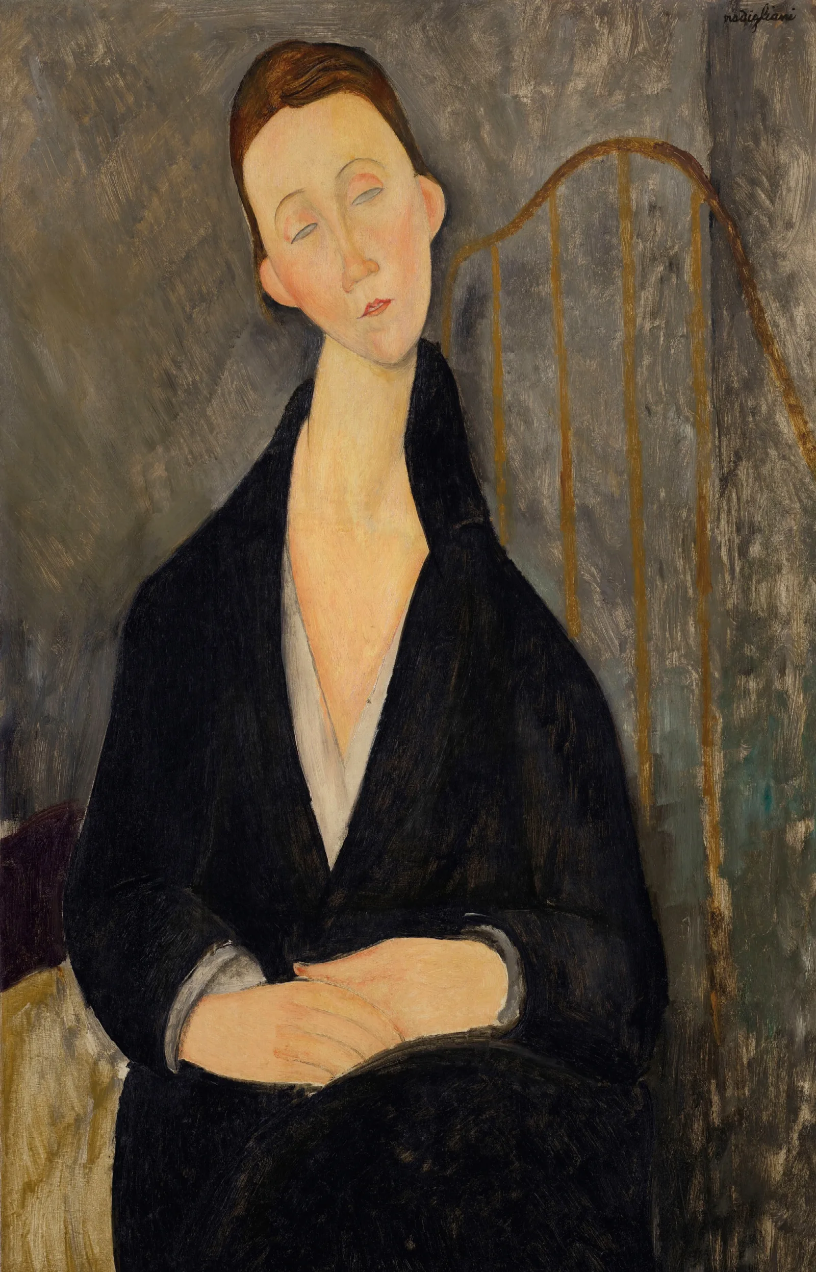 Lunia Czechowska Wall Art by Amedeo Modigliani - Canvas Print