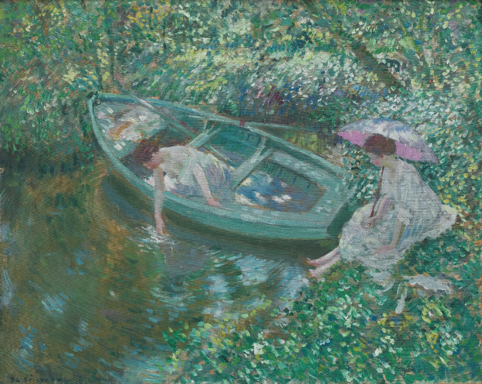 Repose At Noonday Wall Art by Frederick Carl Frieseke - Canvas Print