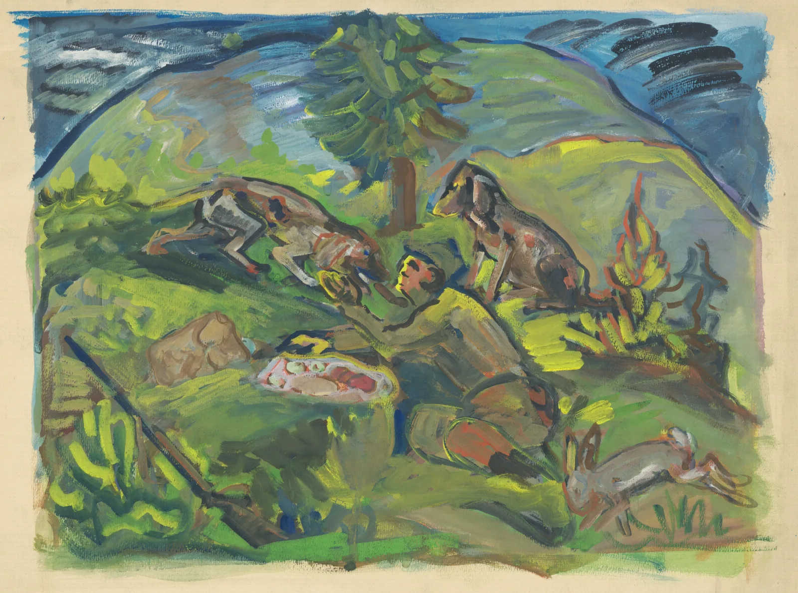 Hunting Motif Wall Art by Arnold Peter Weisz-Kubínčan - Canvas Print