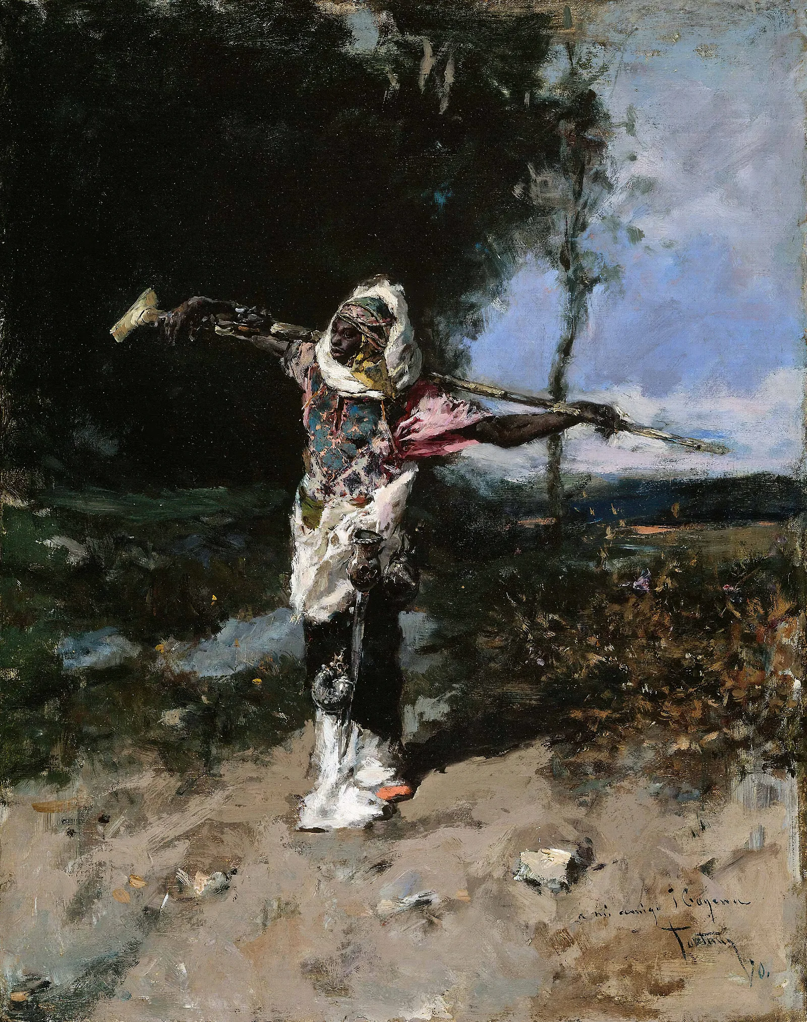 African Chief Wall Art by Mariano Fortuny Marsal - Canvas Print