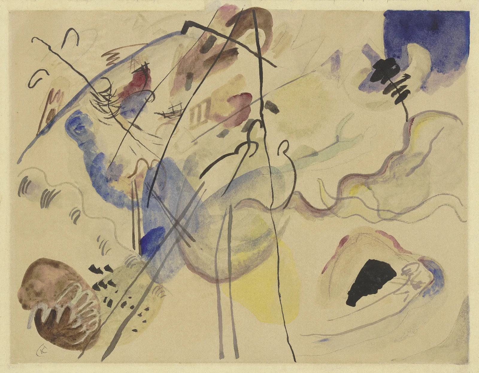 Abstract Improvisation by Wassily Kandinsky (1909) Wall Art by Wassily Kandinsky - Canvas Print
