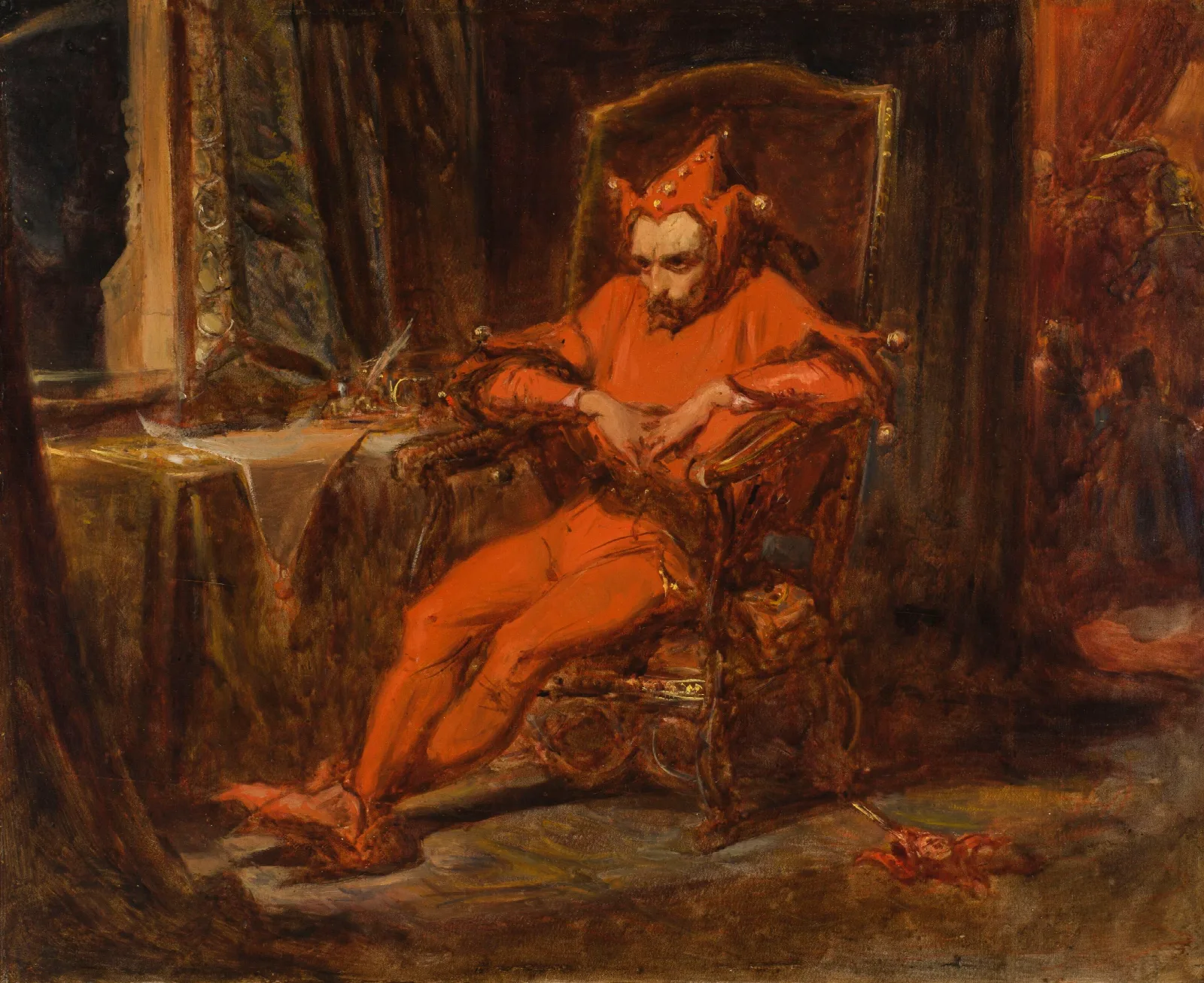 Sketch For Stanczyk Wall Art by Jan Matejko - Canvas Print