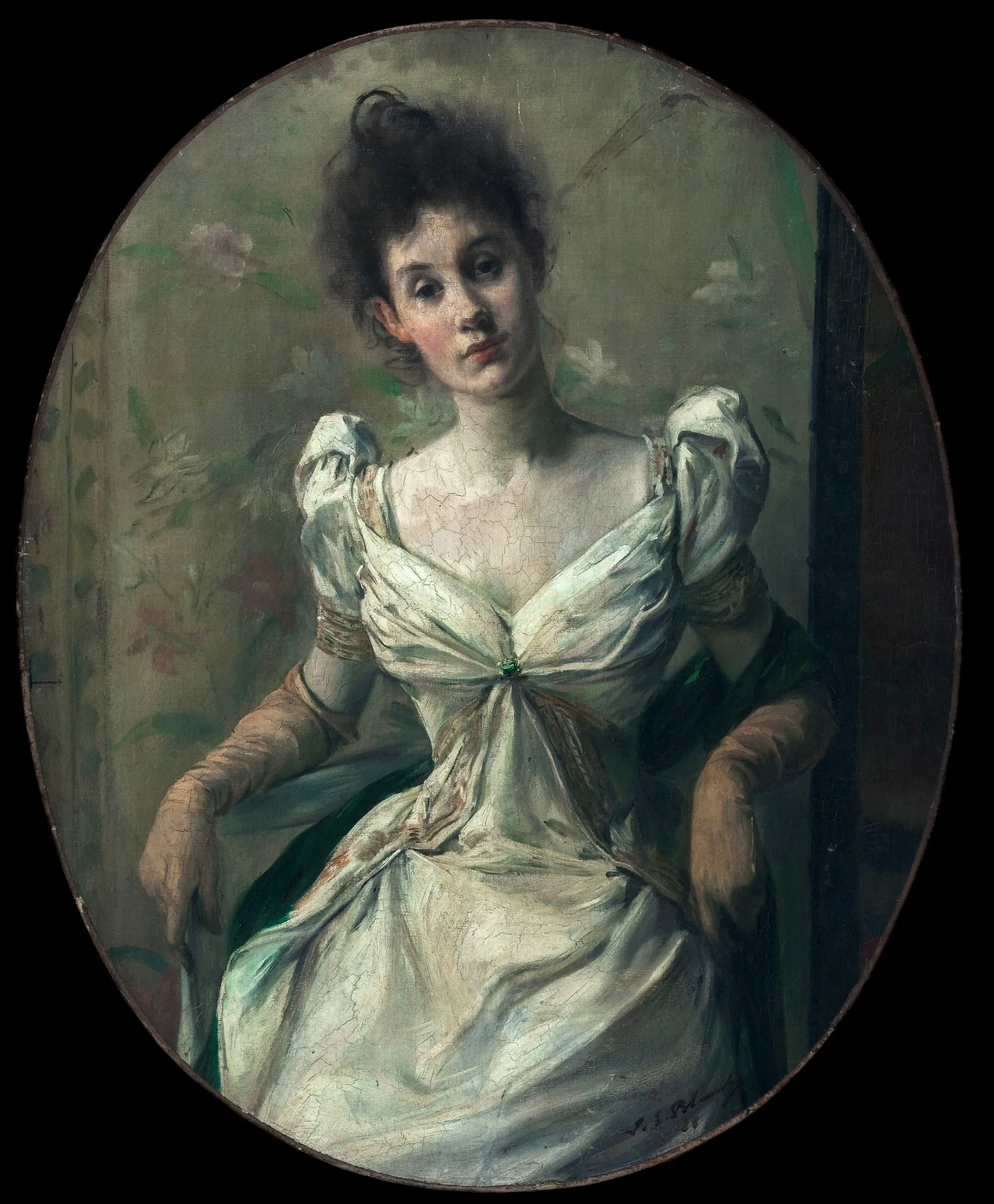Portrait De Madame Abel Hermant Wall Art by Jacques-Émile Blanche - Canvas Print