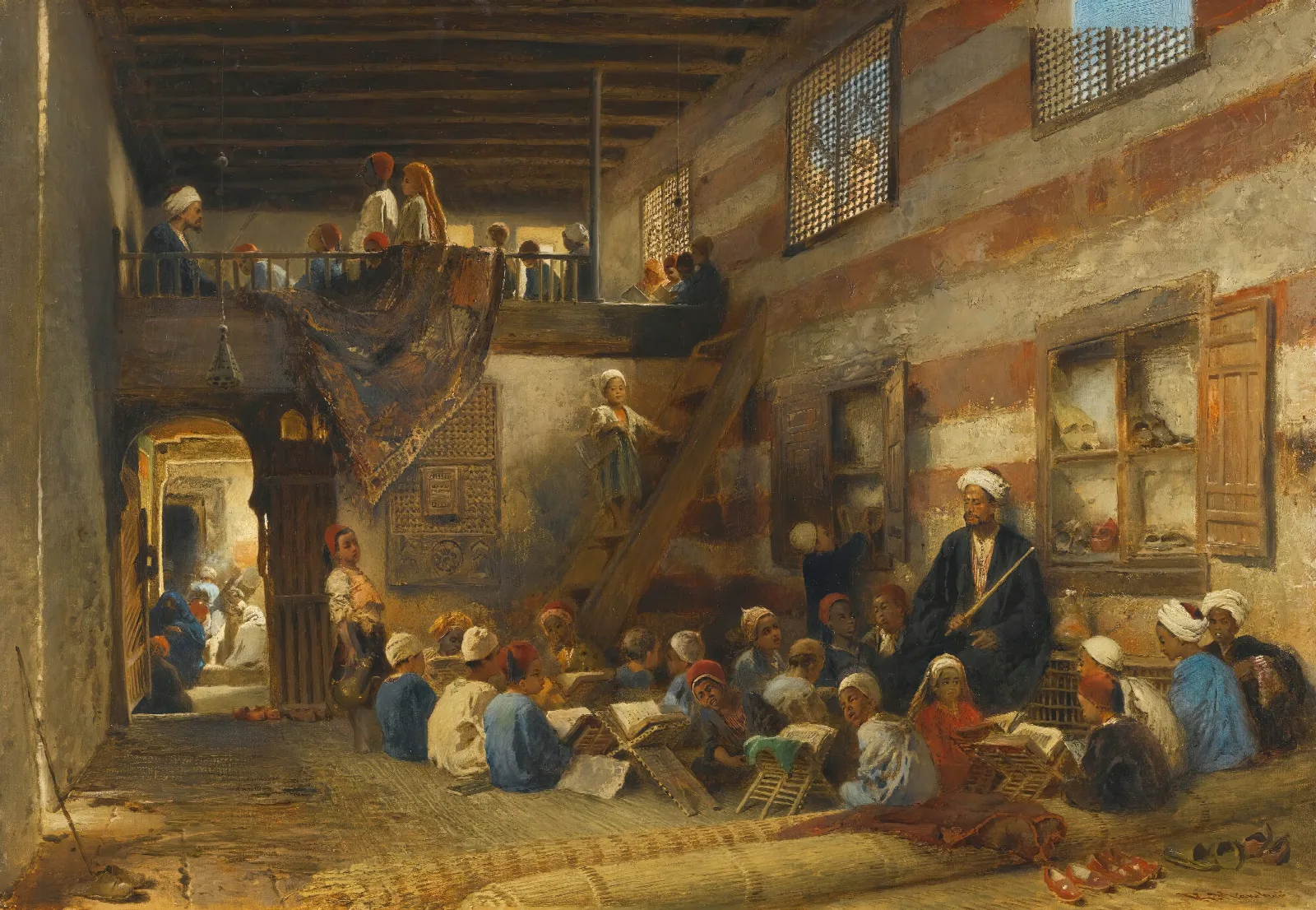 In The Classroom Wall Art by Konstantin Egorovich Makovsky - Canvas Print