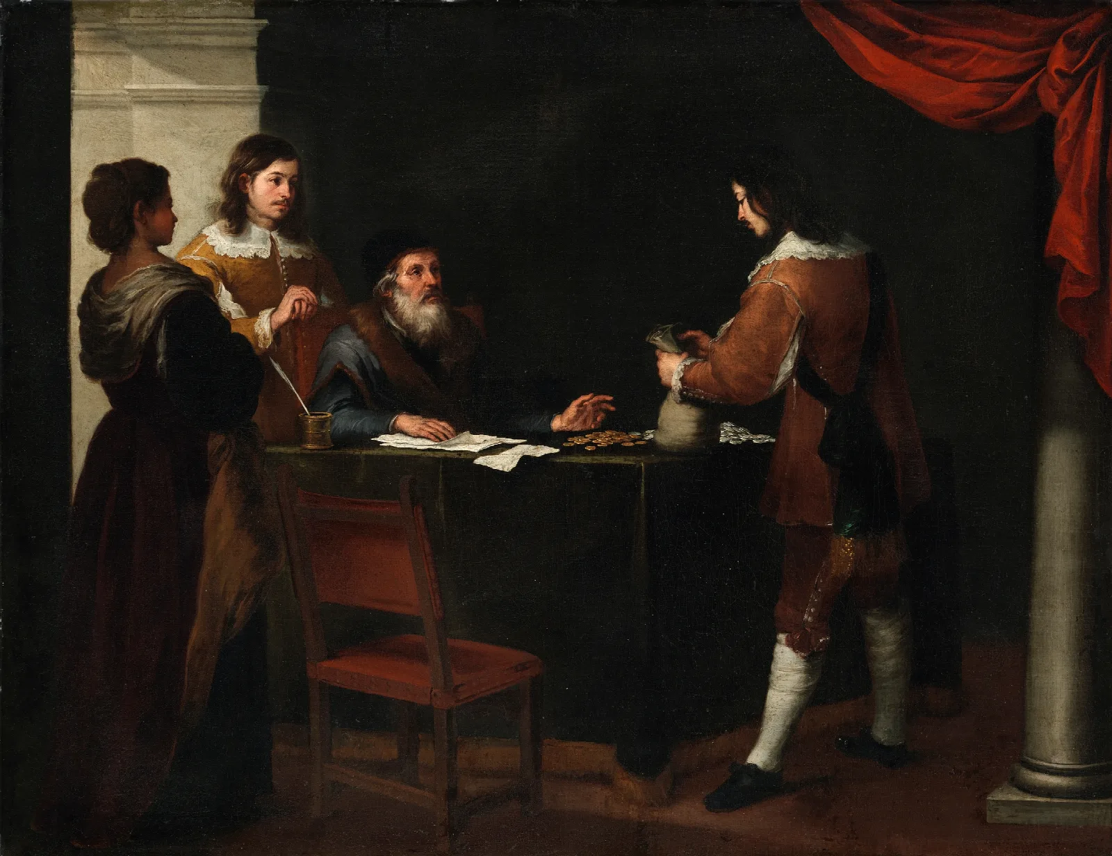 The Prodigal Son Receiving His Portion Wall Art by Bartolomé Estebán Murillo - Canvas Print