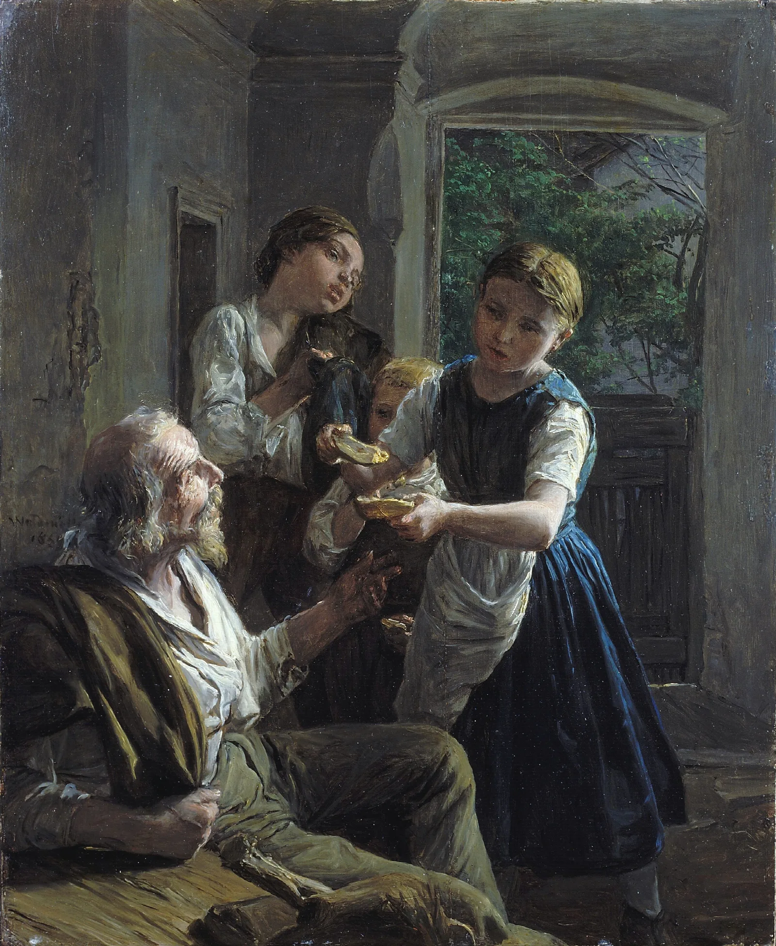 Beggar Wall Art by Ferdinand Georg Waldmüller - Canvas Print