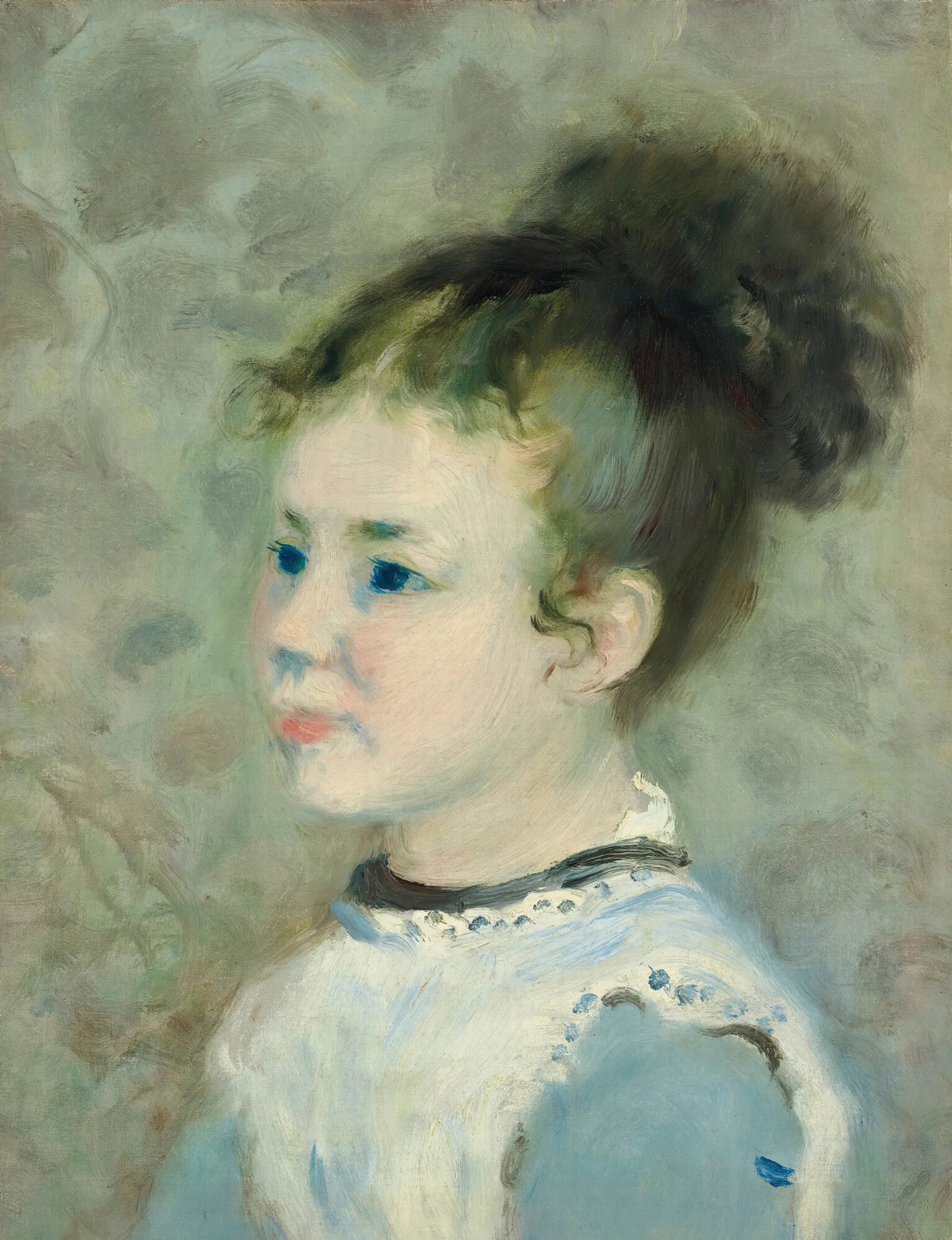 Portrait De Jeanne Sisley Wall Art by Pierre-Auguste Renoir - Canvas Print