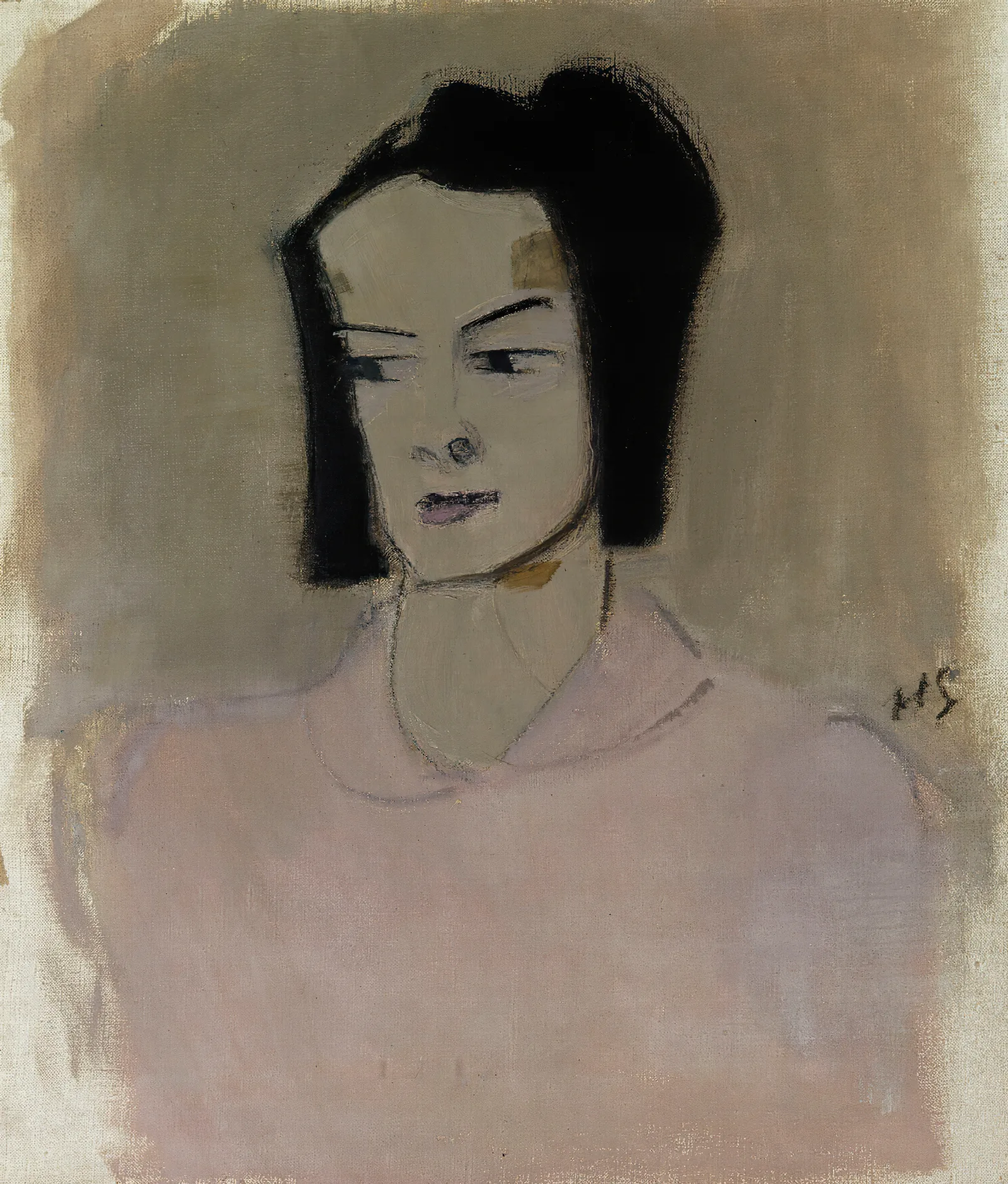 Finnish Nurse Iii Ester Raiha Wall Art by Helene Schjerfbeck - Canvas Print