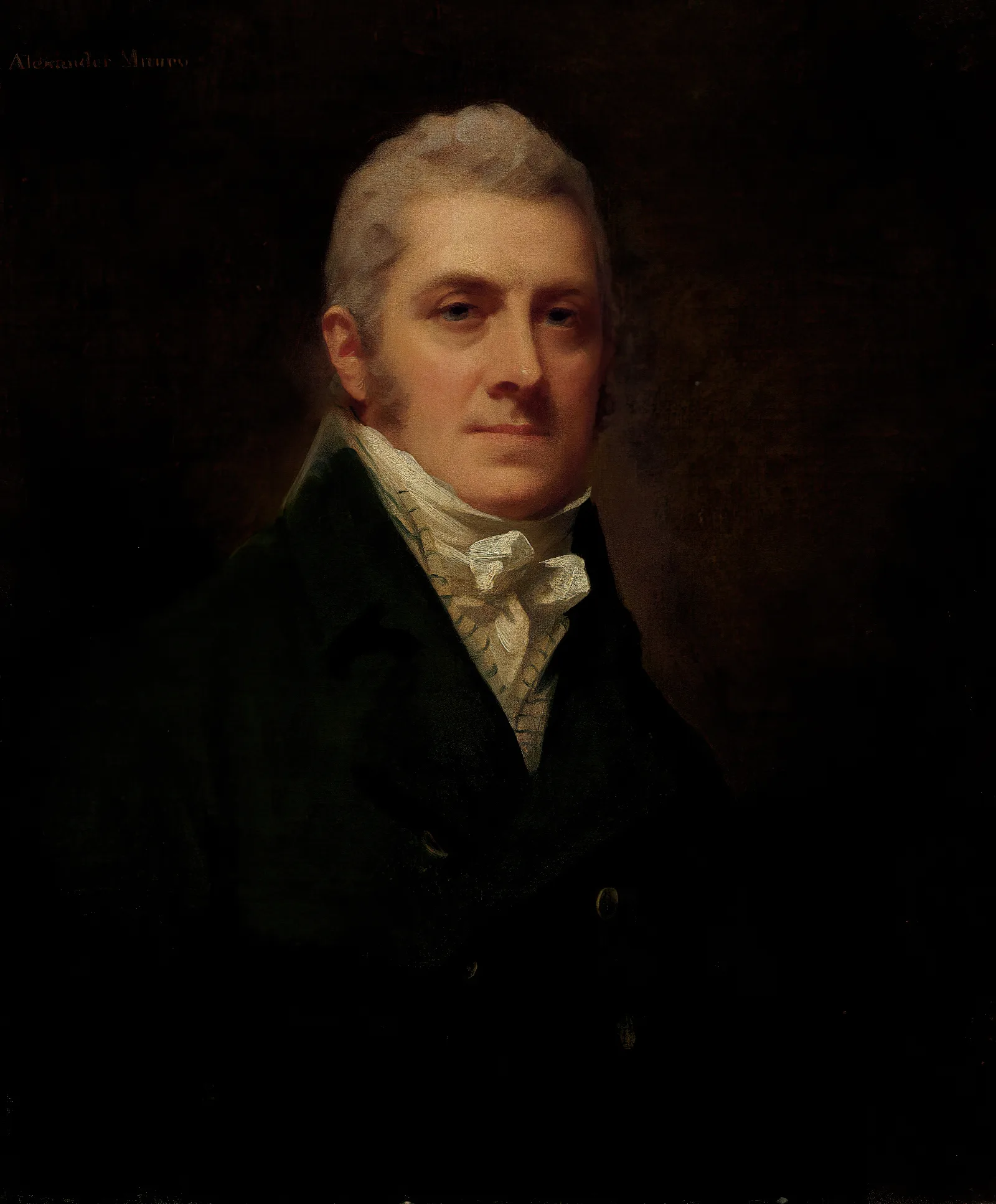 Portrait Of Sir Alexander Munro Wall Art by Sir Henry Raeburn - Canvas Print