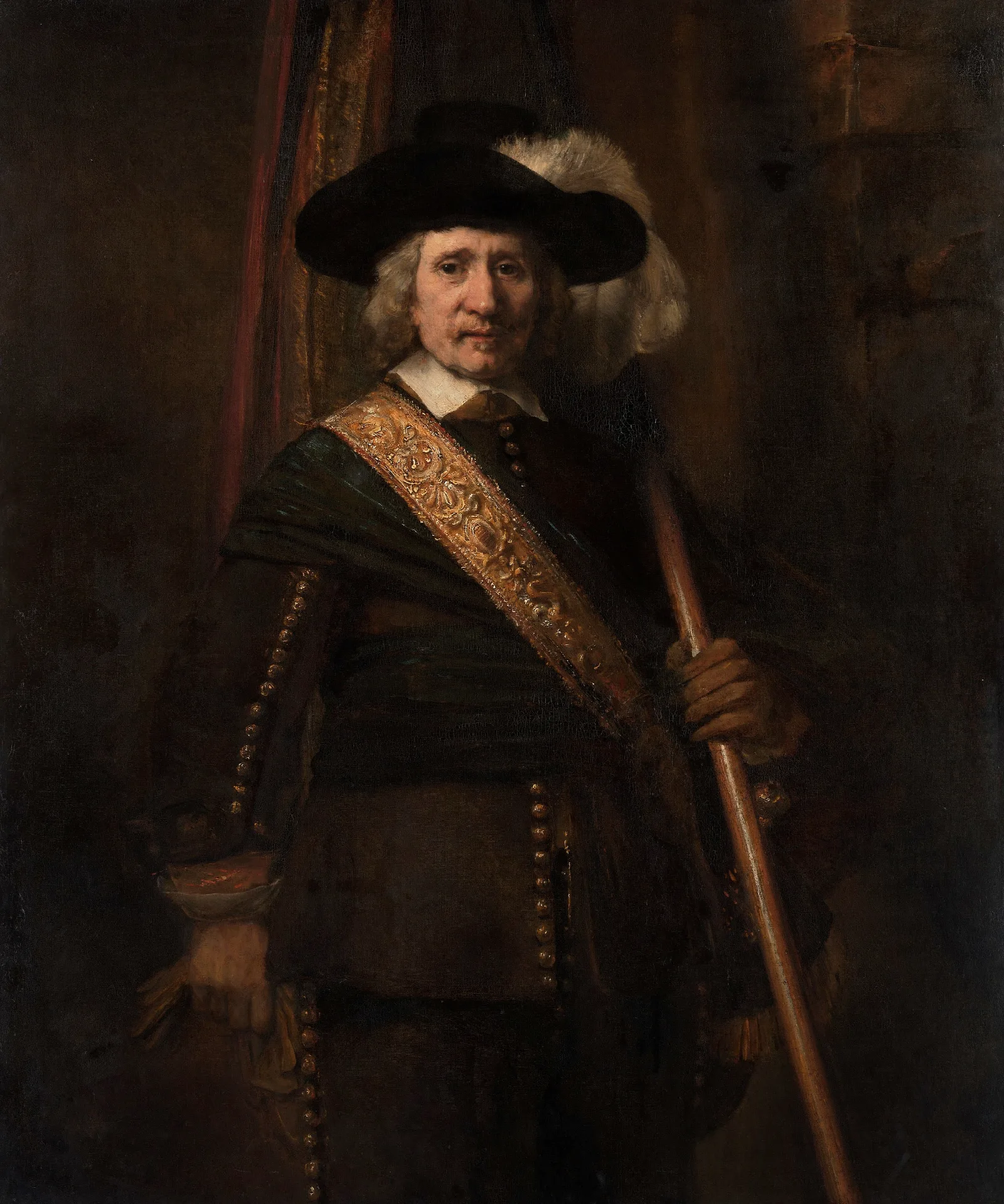 The Standard Bearer Floris Soop 1604 1657 Wall Art by Rembrandt van Rijn - Canvas Print
