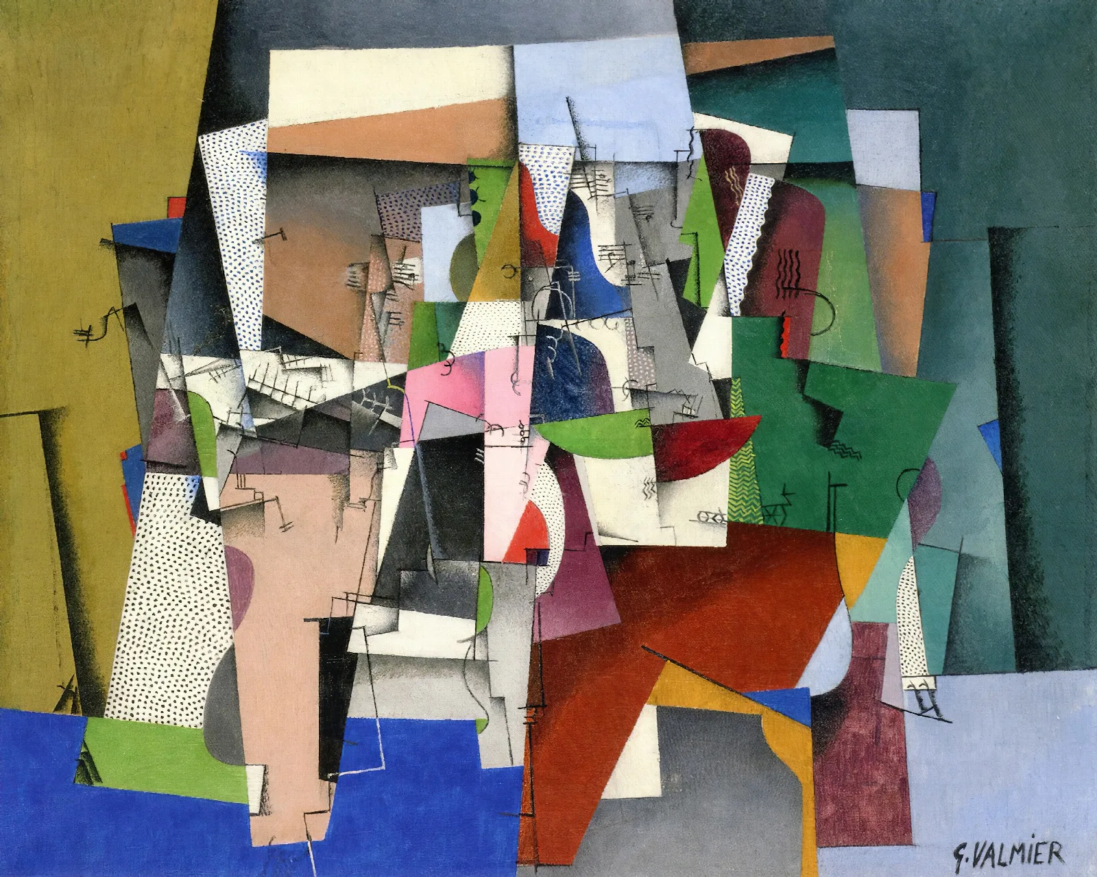 The Piano Wall Art by Georges Valmier - Canvas Print