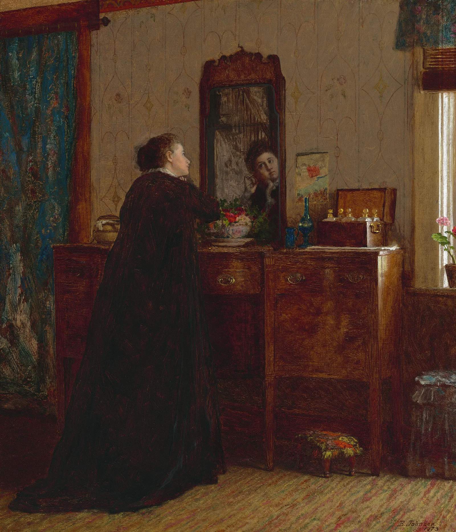 The Toilet Wall Art by Eastman Johnson - Canvas Print