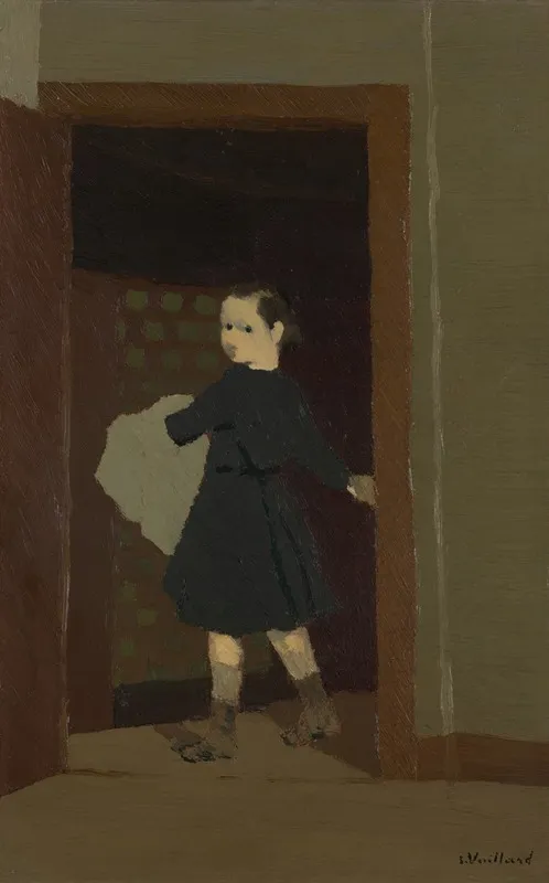 The Child At The Door 2 Wall Art by Édouard Vuillard - Canvas Print