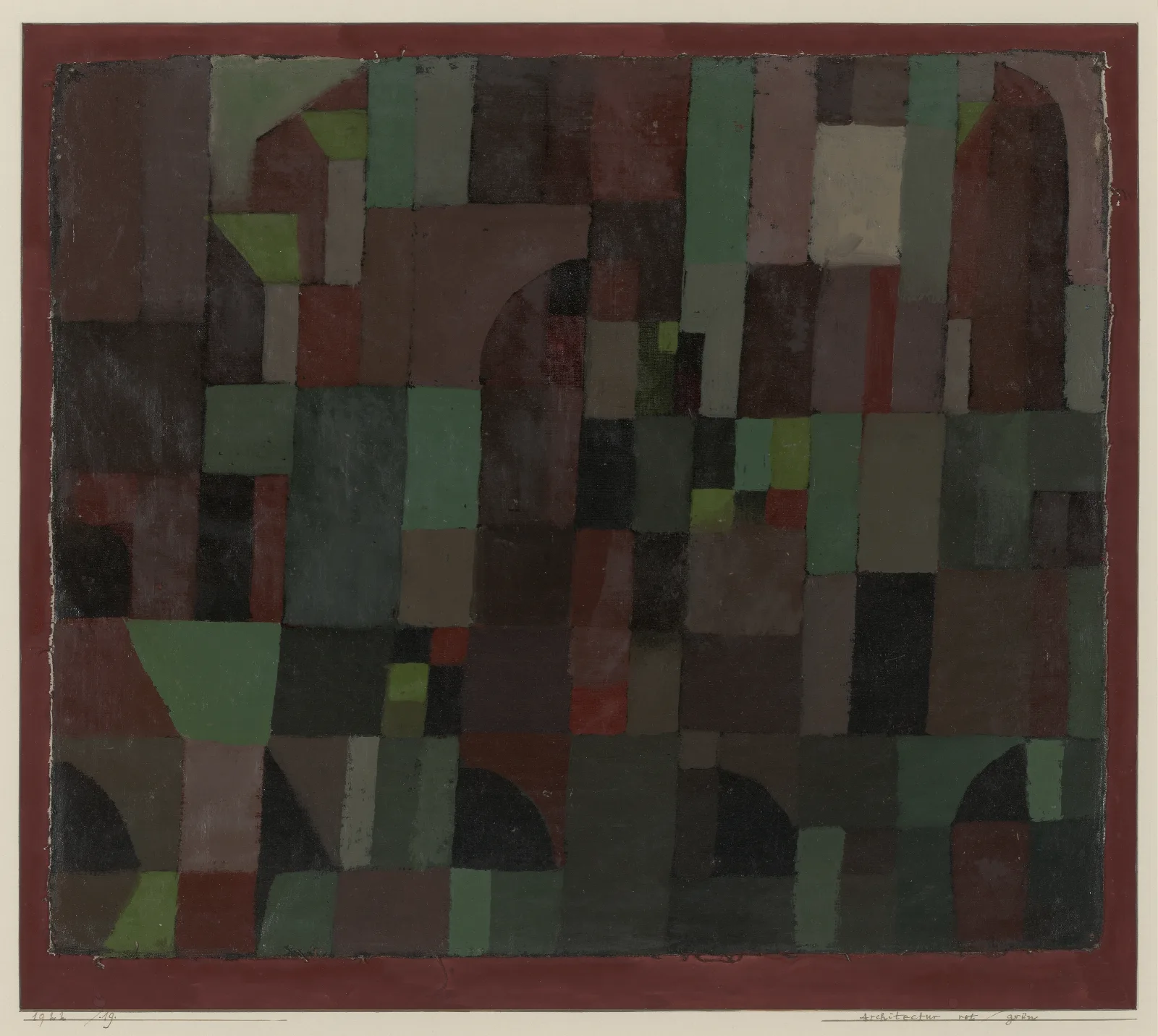 Redgreen Architecture Yellowviolet Gradation Wall Art by Paul Klee - Canvas Print