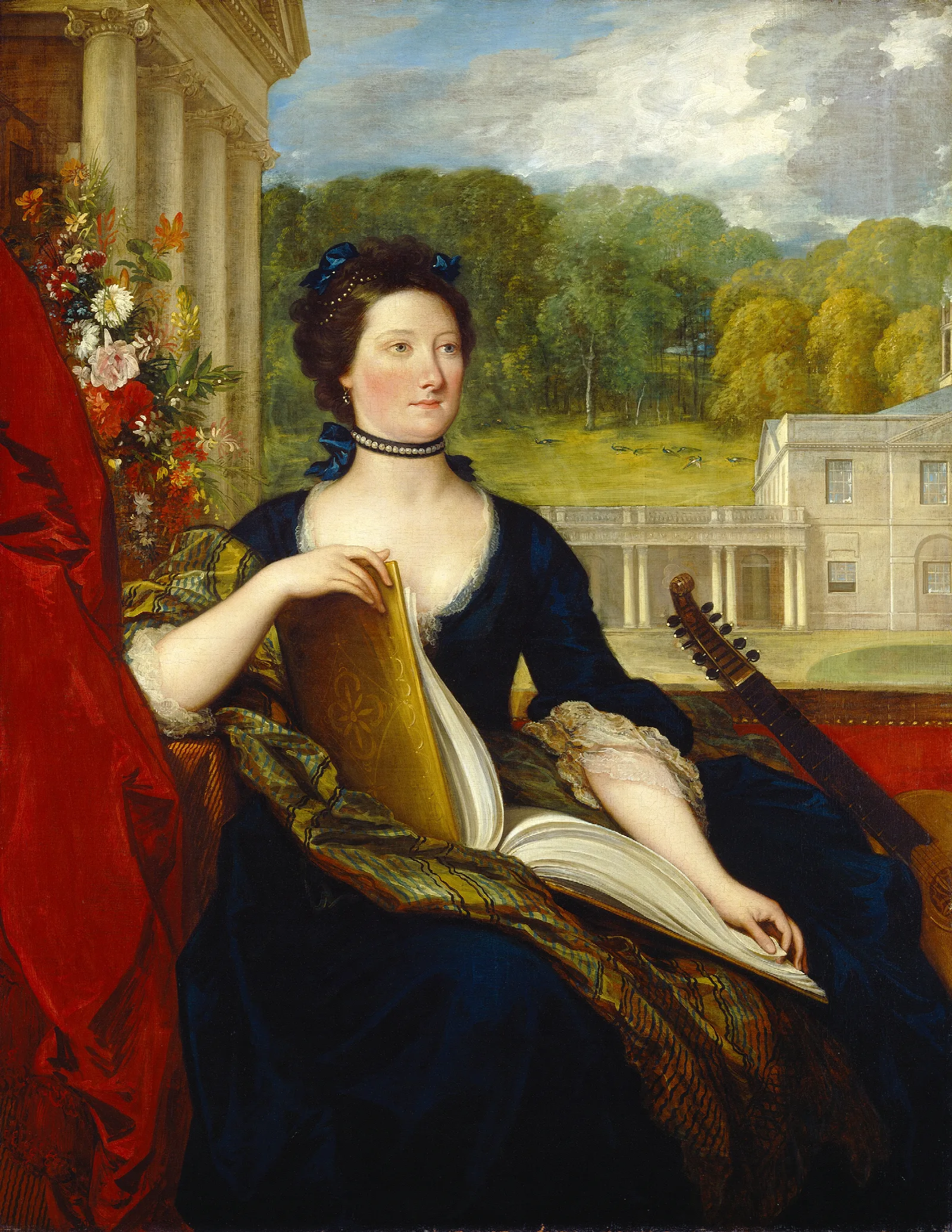 Maria Hamilton Beckford Mrs William Beckford Wall Art by Benjamin West - Canvas Print