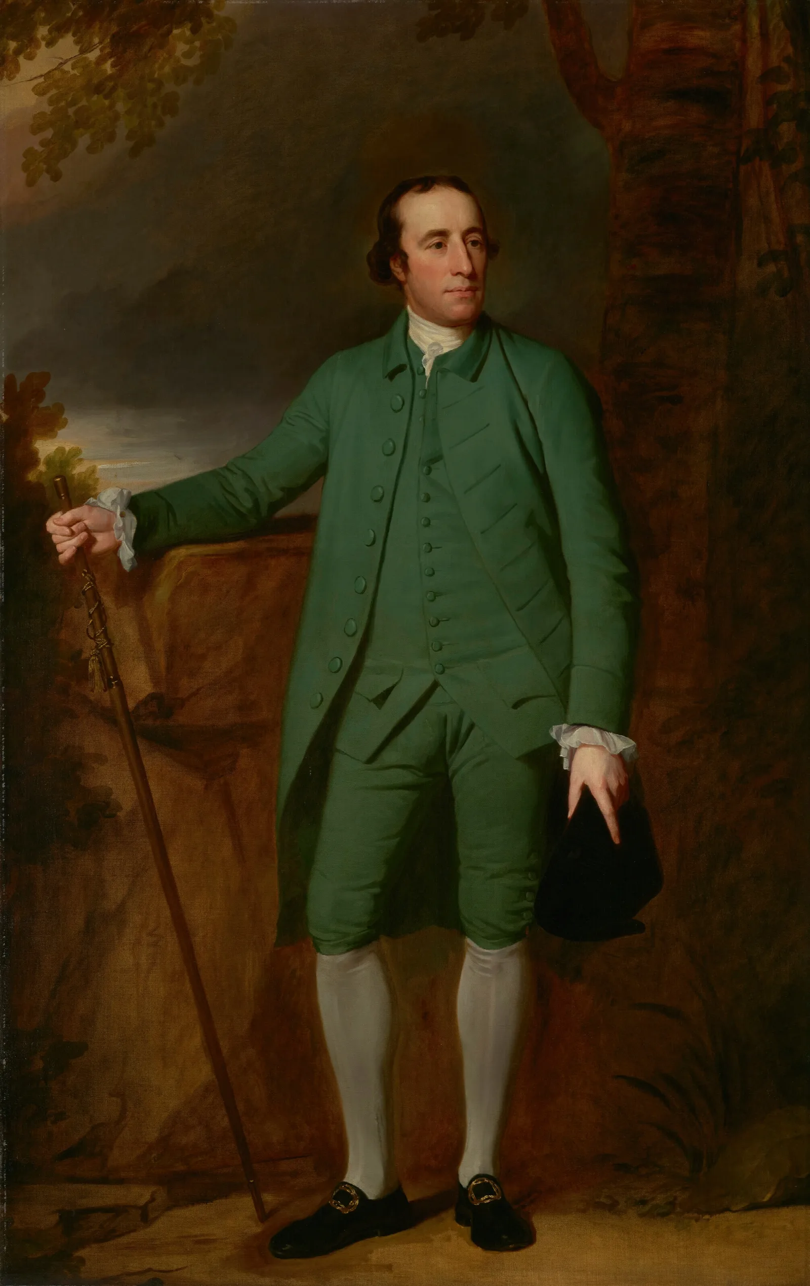 Portrait Of George Morewood 1720 1792 Of Alfreton Park Derbyshire Wall Art by George Romney - Canvas Print
