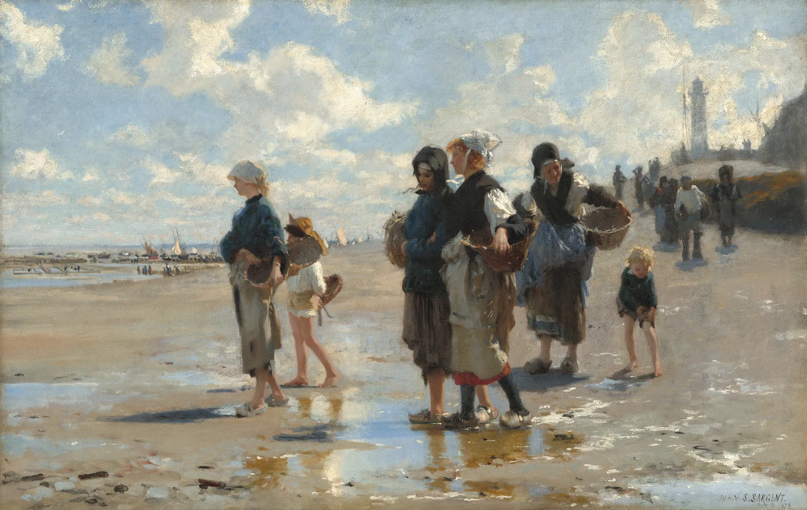 En Route Pour La Peche Setting Out To Fish Wall Art by John Singer Sargent - Canvas Print