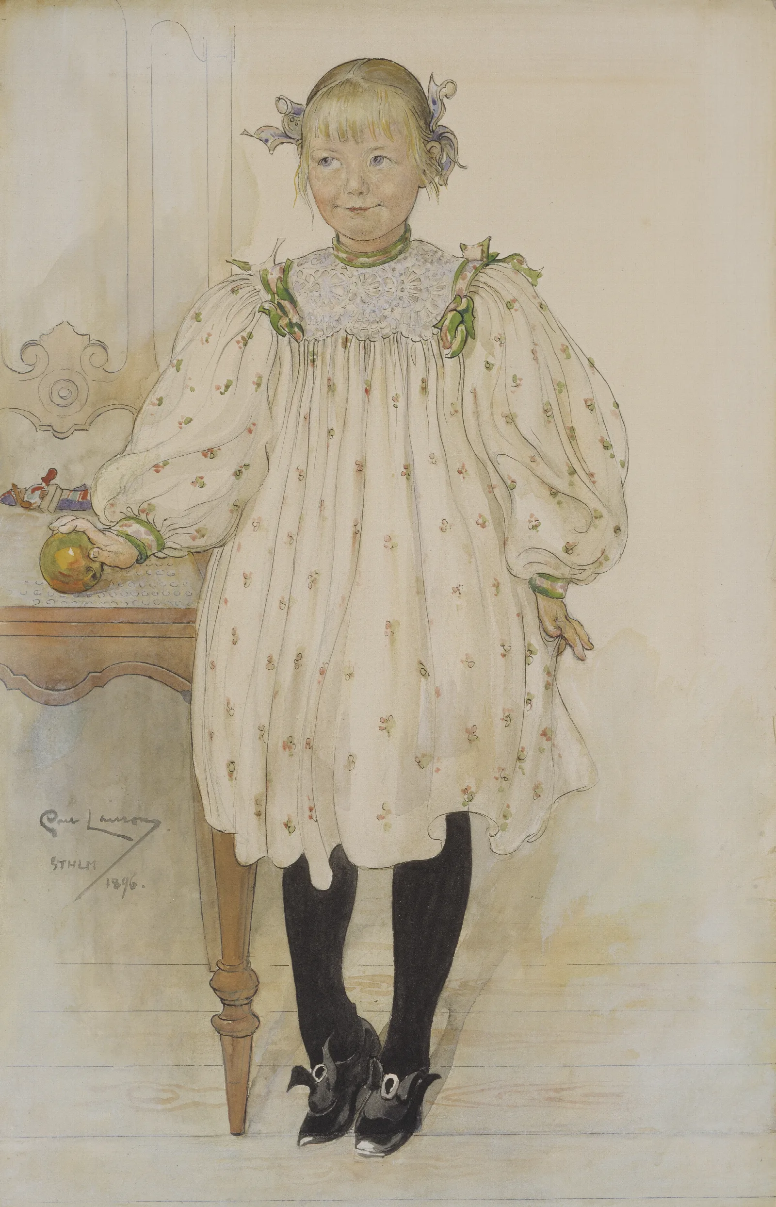Martha Winslow Wall Art by Carl Larsson - Canvas Print