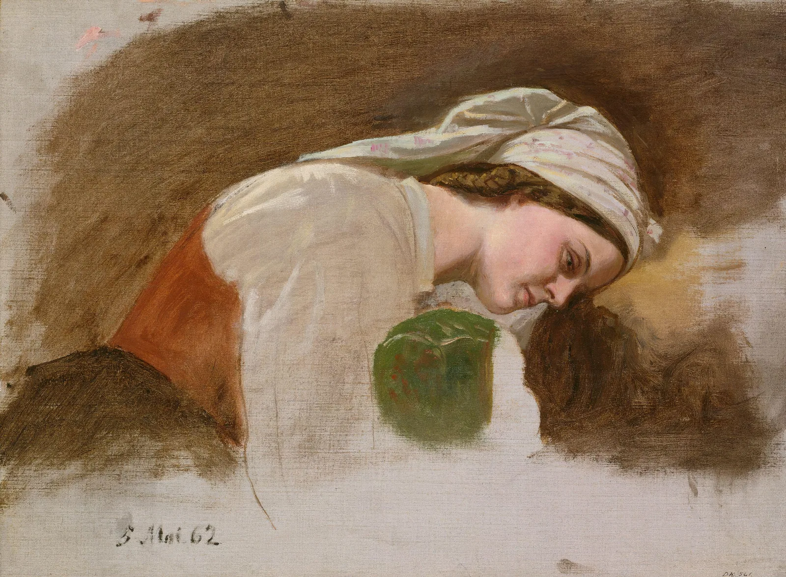 Study For After The Fight Wall Art by Adolph Tidemand - Canvas Print