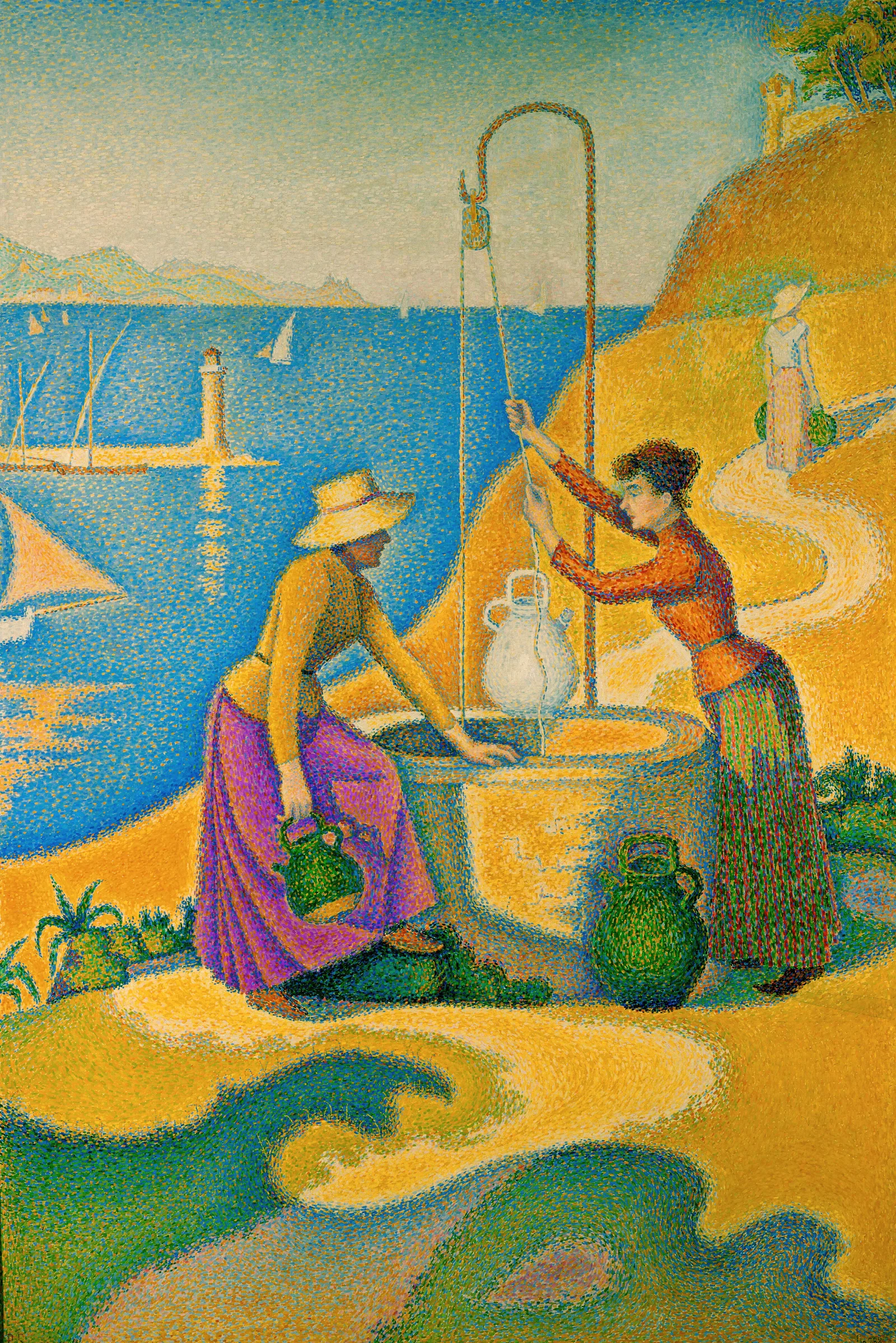 Women At The Well 2 Wall Art by Paul Signac - Canvas Print