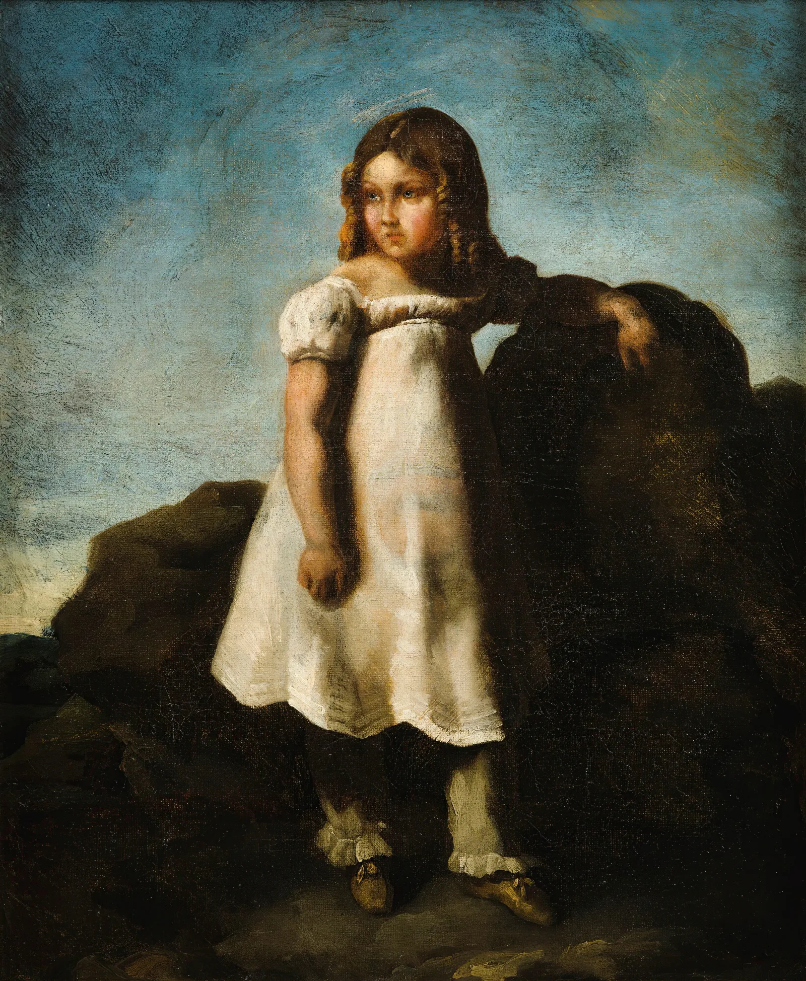 Elisabeth Dedreux As A Child In The Countryside Wall Art by Théodore Géricault - Canvas Print