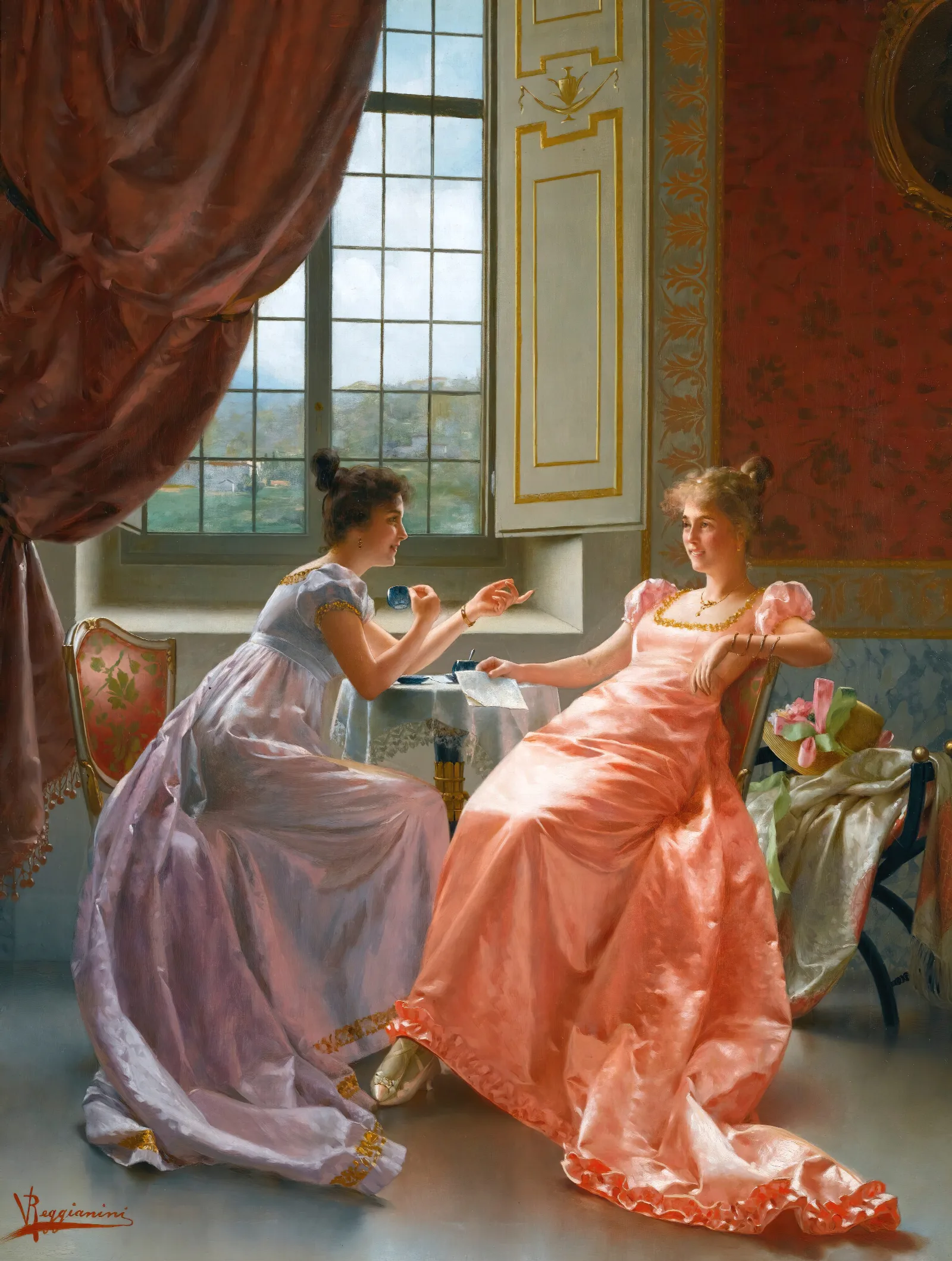 An Amusing Letter Wall Art by Vittorio Reggianini - Canvas Print