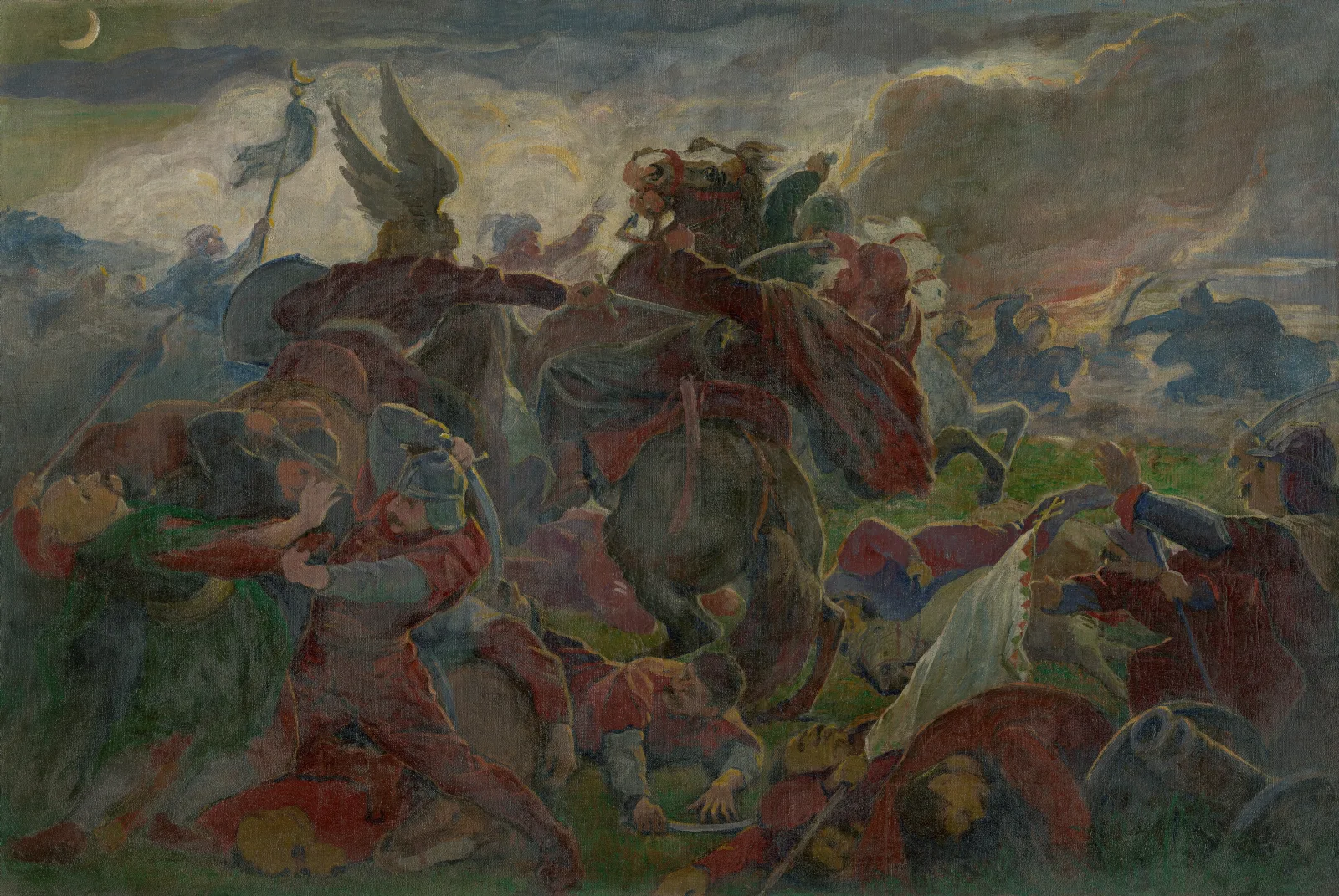 Tomorys Death At The Battle Of Mohacs Wall Art by Jozef Hanula - Canvas Print